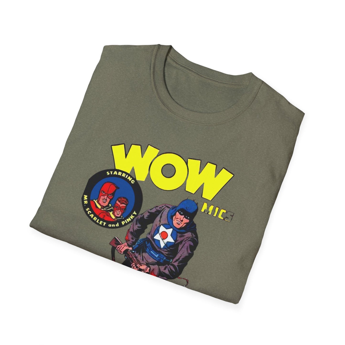 Retro Wow Comics T-Shirt - 100% Cotton, Classic Fit, Perfect for Comic Enthusiasts