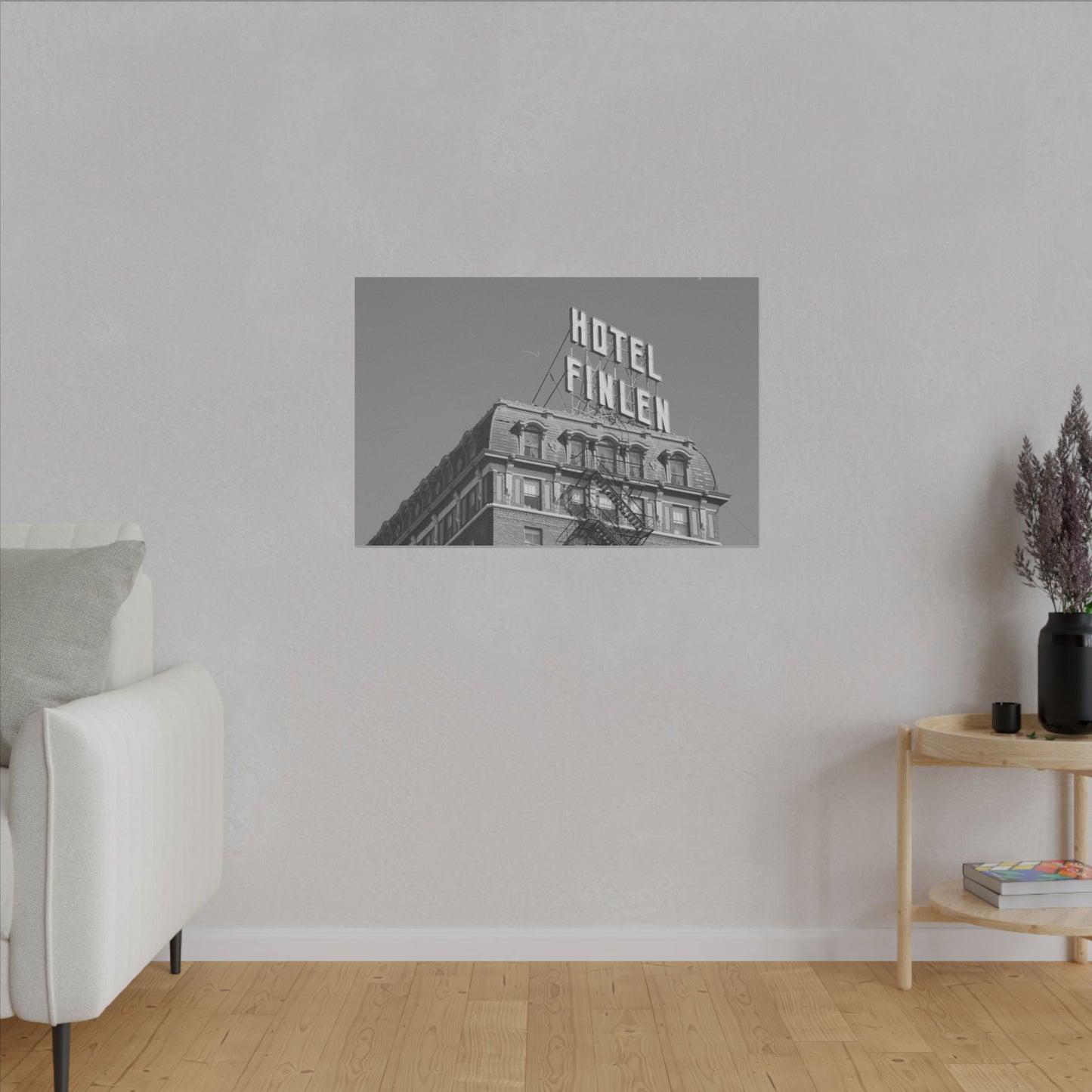 Vintage Hotel Finlen Butte Montana Canvas Print