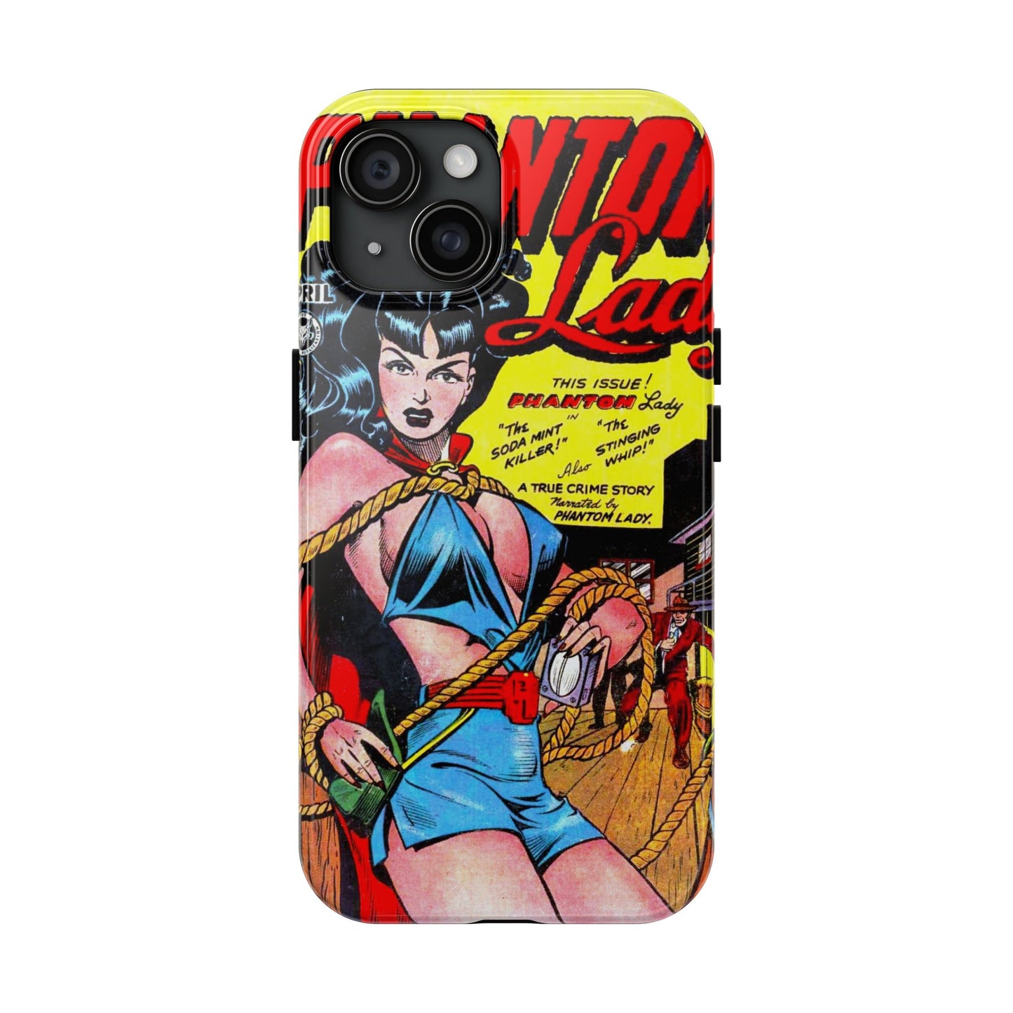 Vintage Phantom Lady Comic Book Phone Cover - Old School Male 