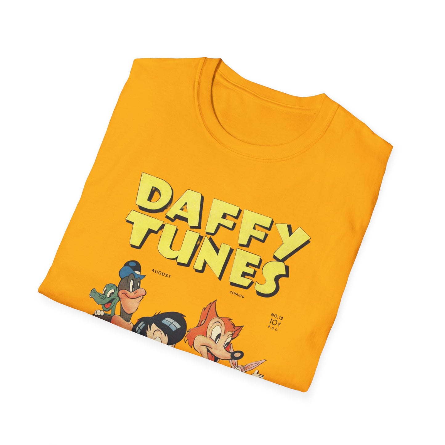 Retro Cartoon T-Shirt: Vintage Daffy Tunes Tee in 100% Cotton for Classic Cartoon Fans