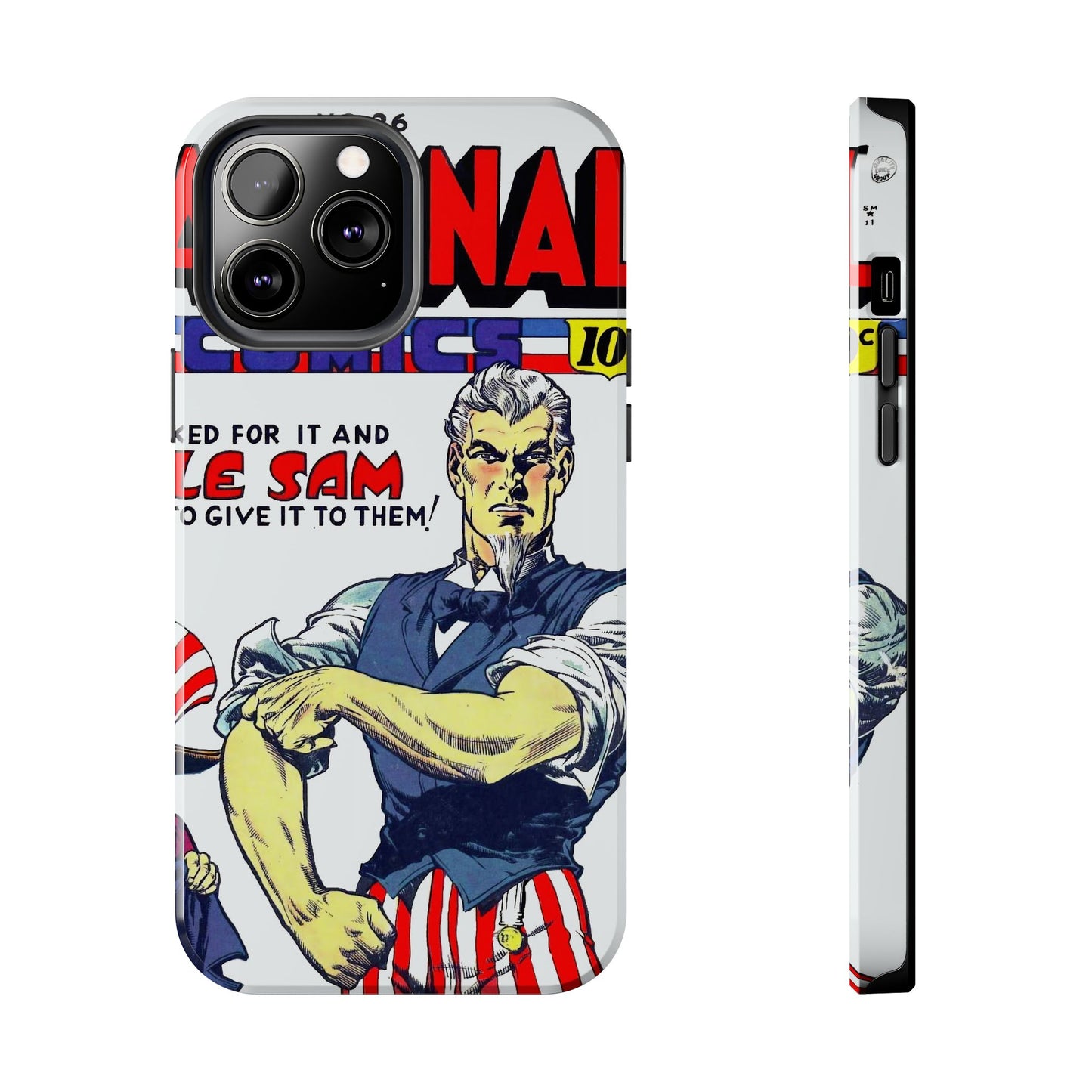 Vintage Comic Art Durable Phone Cases - Old School Male 