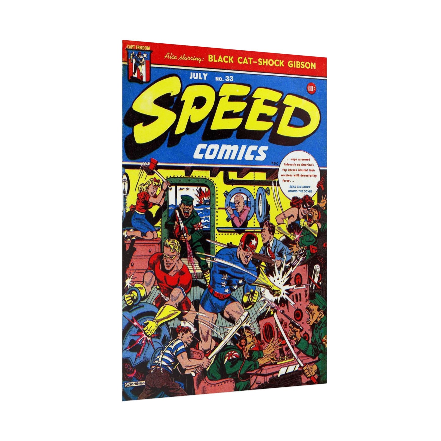 Retro Speed Comics Rolled Poster Rolled Posters - Old School Male 