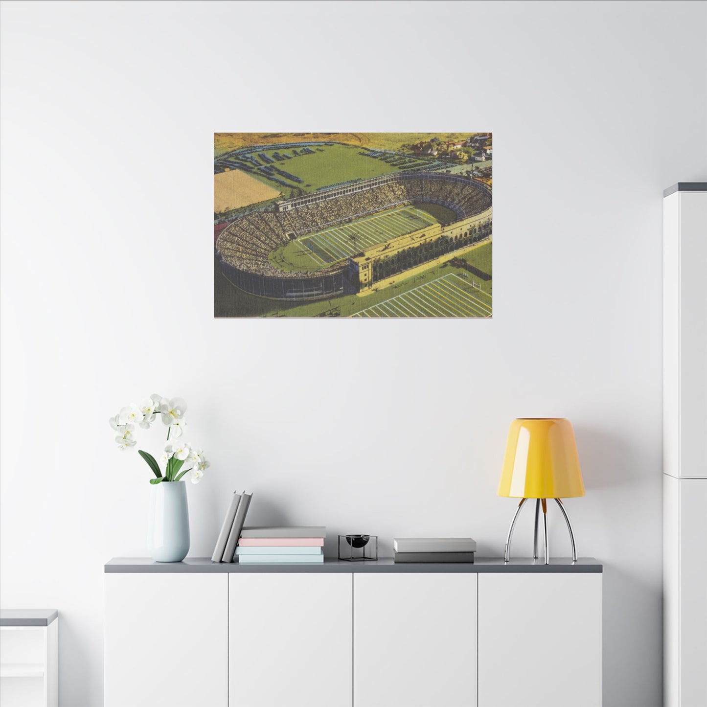 Harvard Stadium Aerial Canvas Art - Stretched Matte Design, 0.75" Thickness (Various Sizes)