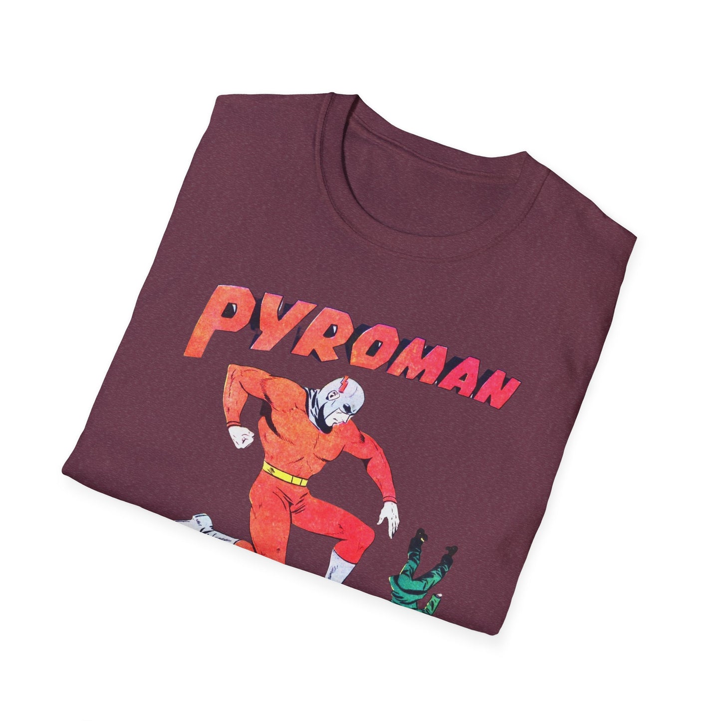 Retro Pyroman Comic Character T-Shirt - 100% Cotton, Classic Fit, Perfect for Comic Fans