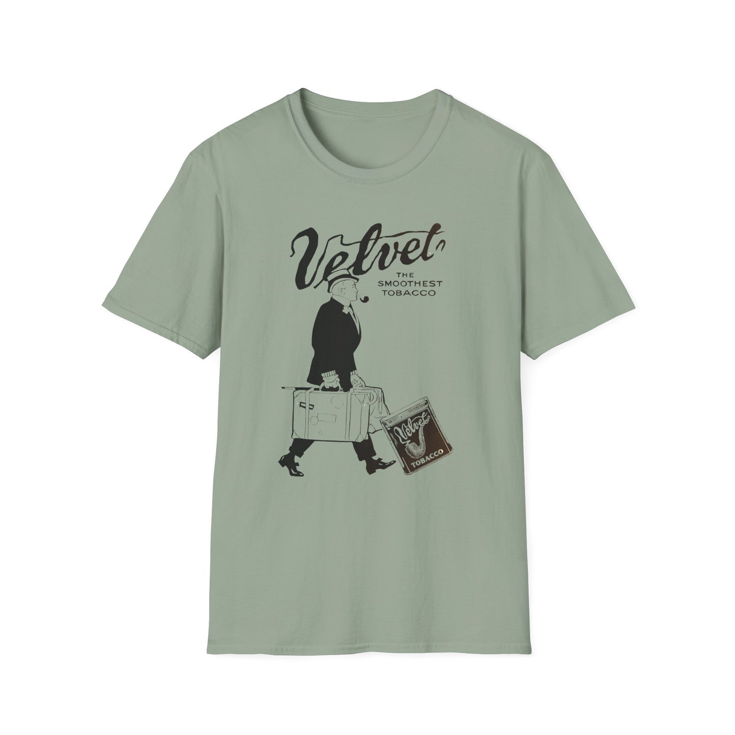 Vintage Velvet Tobacco Ad Unisex T-Shirt - Retro Style, 100% Soft Cotton, Classic Fit