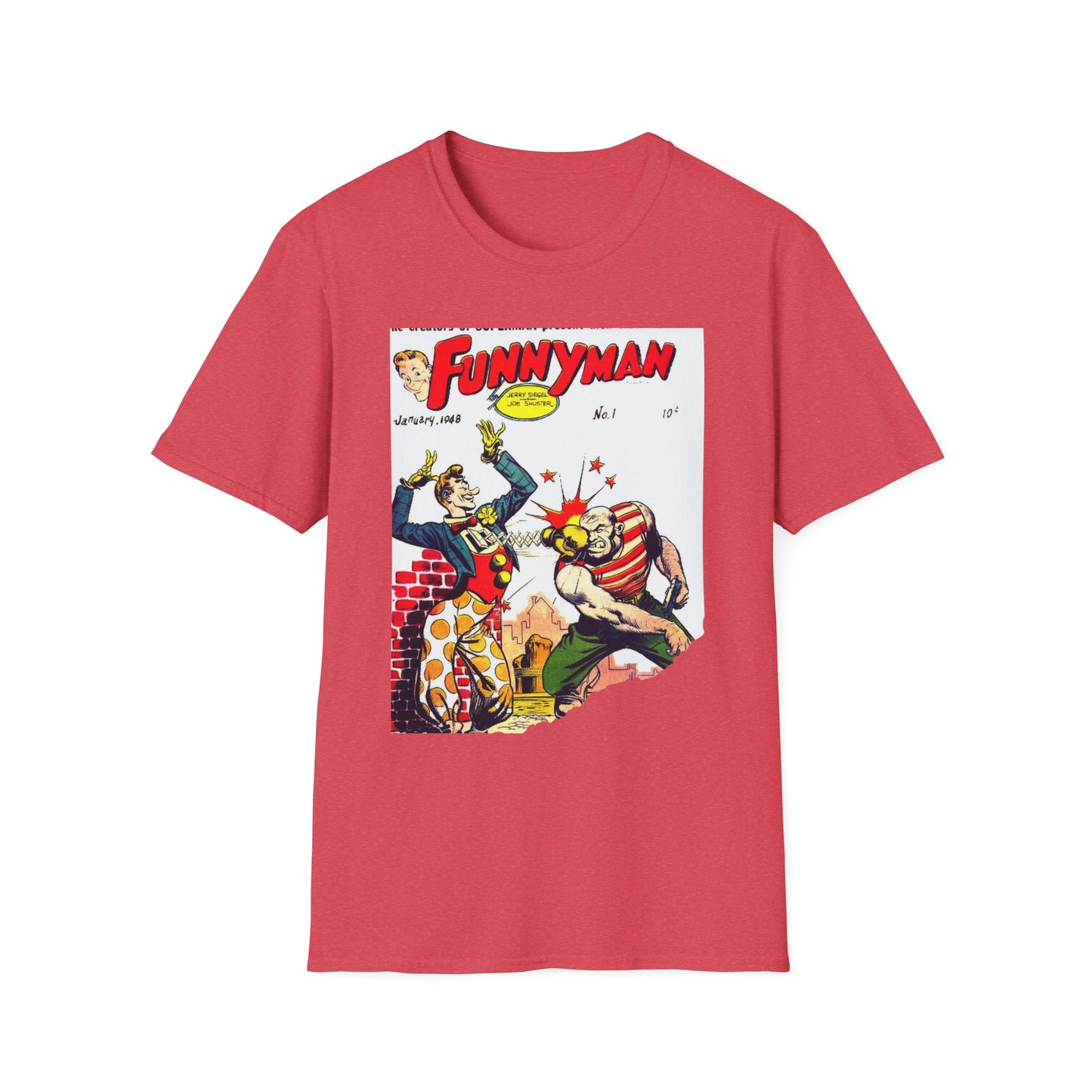 Vintage Comic Art Unisex Softstyle Tee - Old School Male 