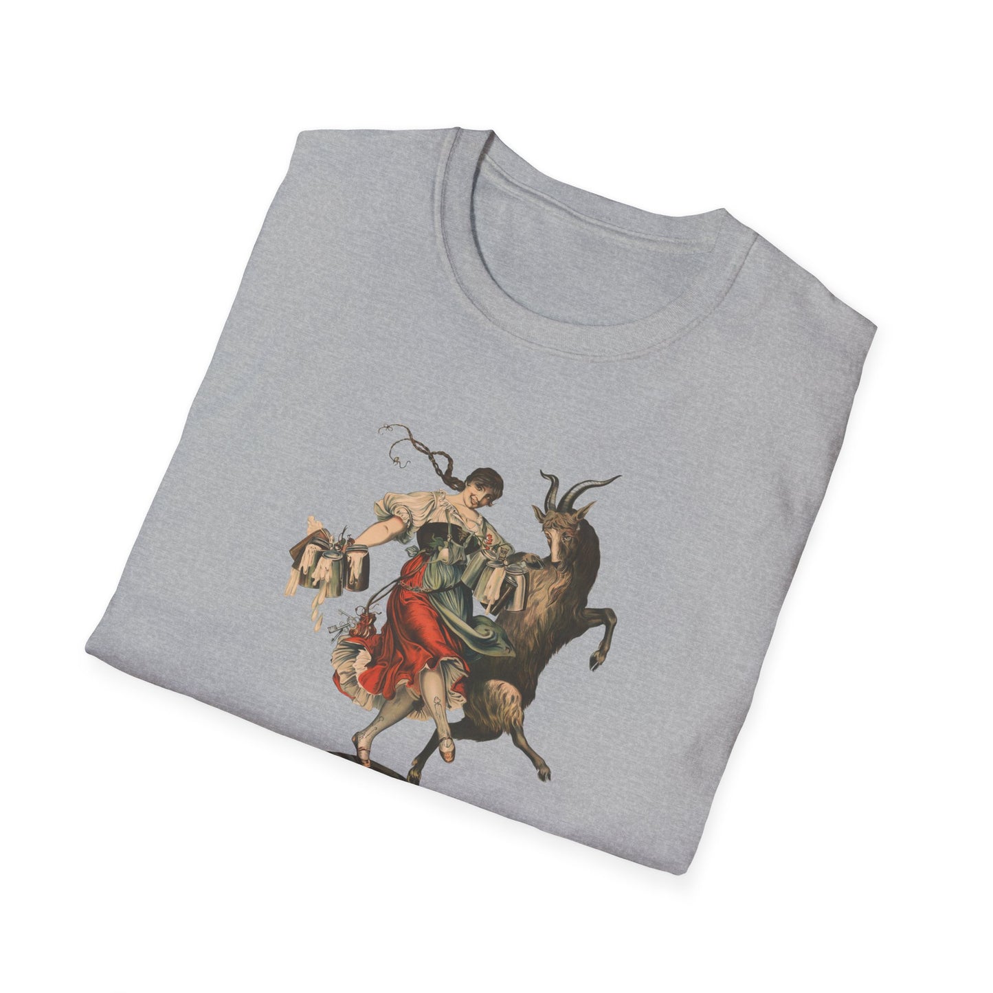 Goat and Beer Lovers Unisex T-Shirt with Fun Dancing Design