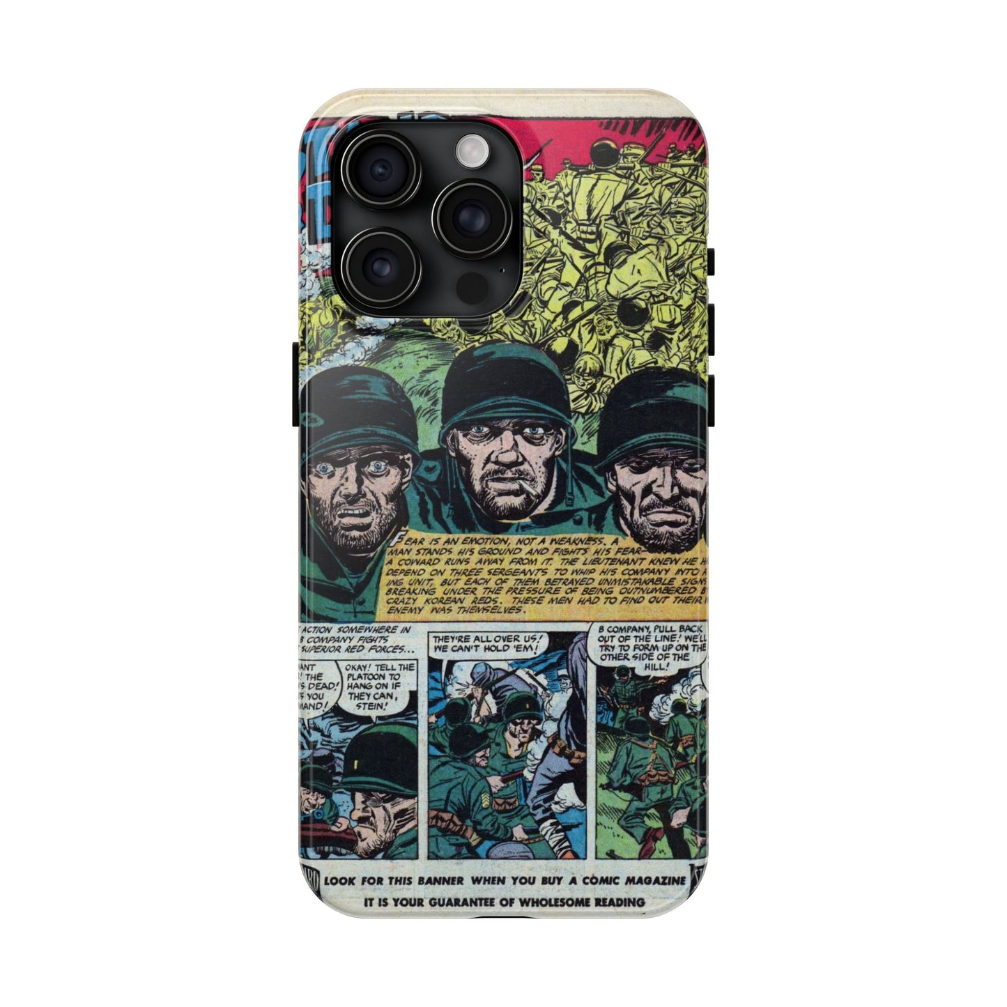 Vintage Military Comic-Inspired Phone Case - Old School Male 