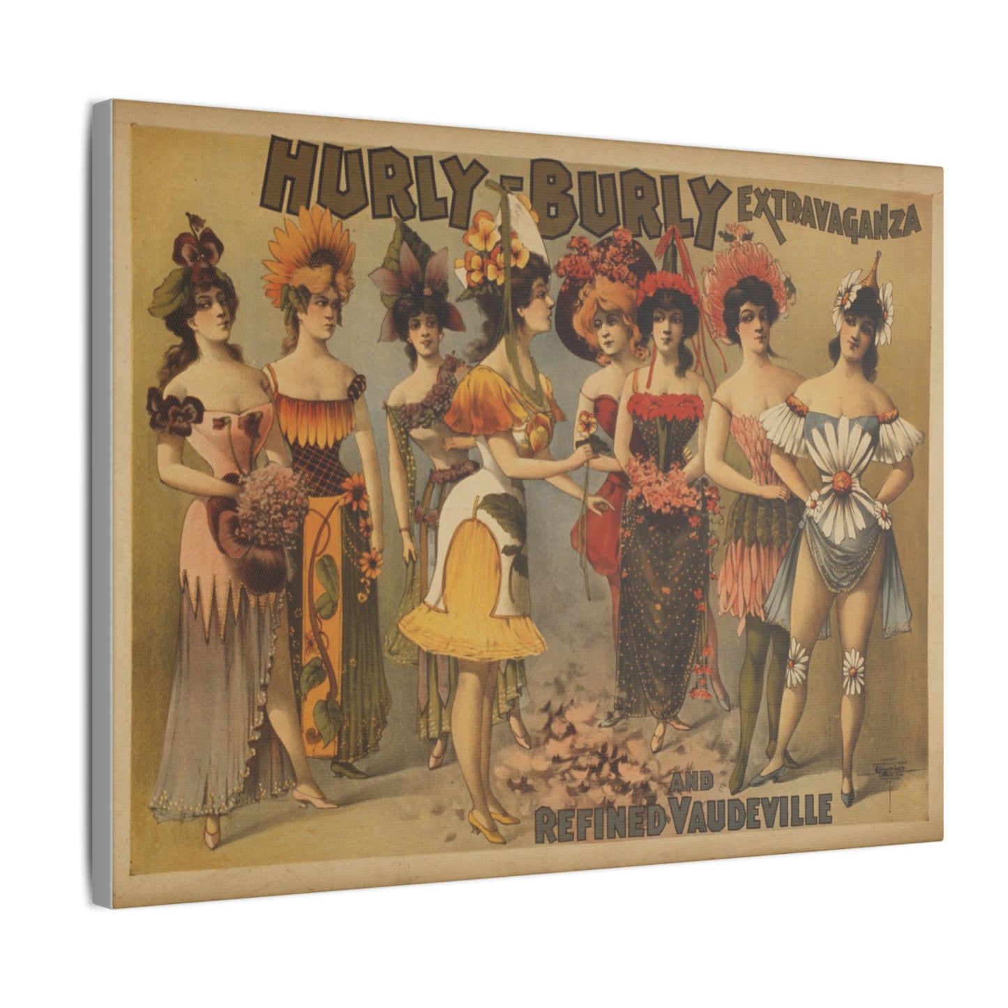 Retro Burlesque Canvas Artwork - Nostalgic Vintage Print