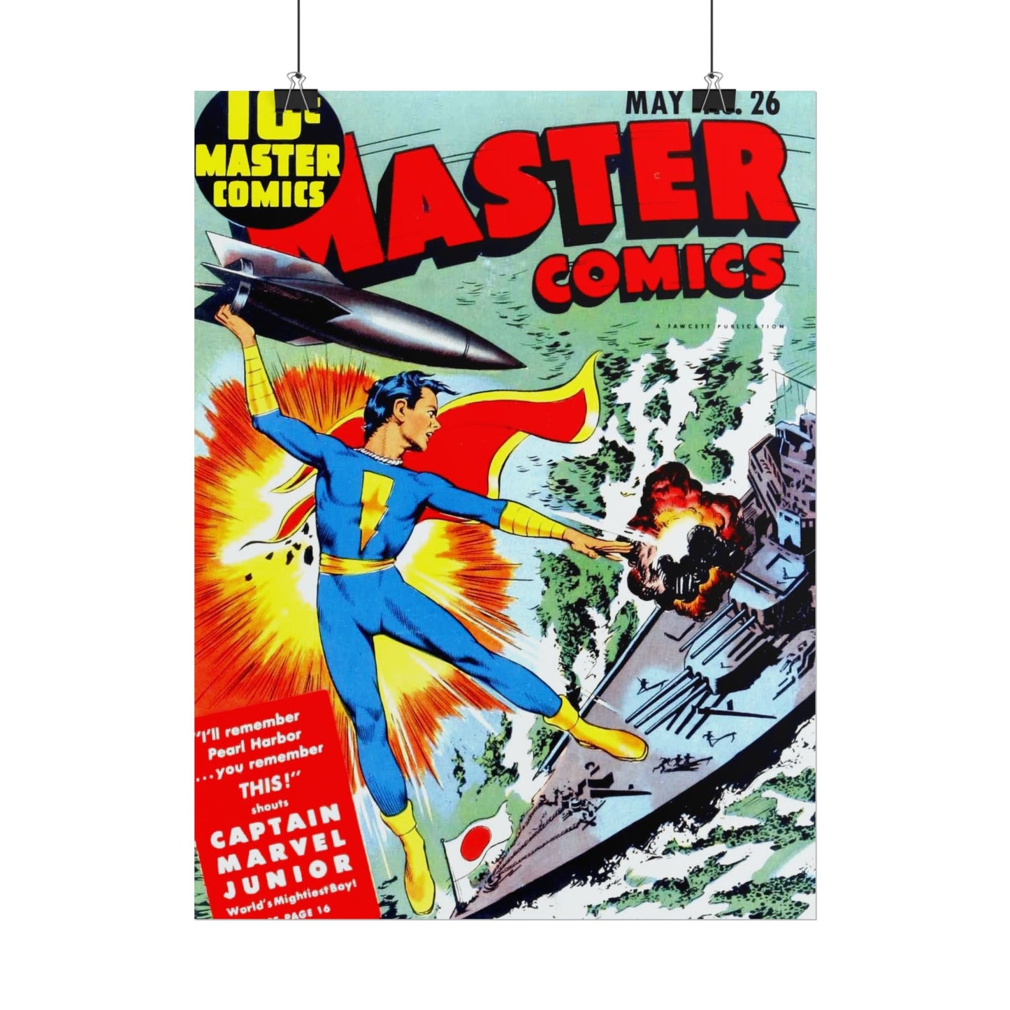 Retro May Number 26 Master Comics Cover Poster Print