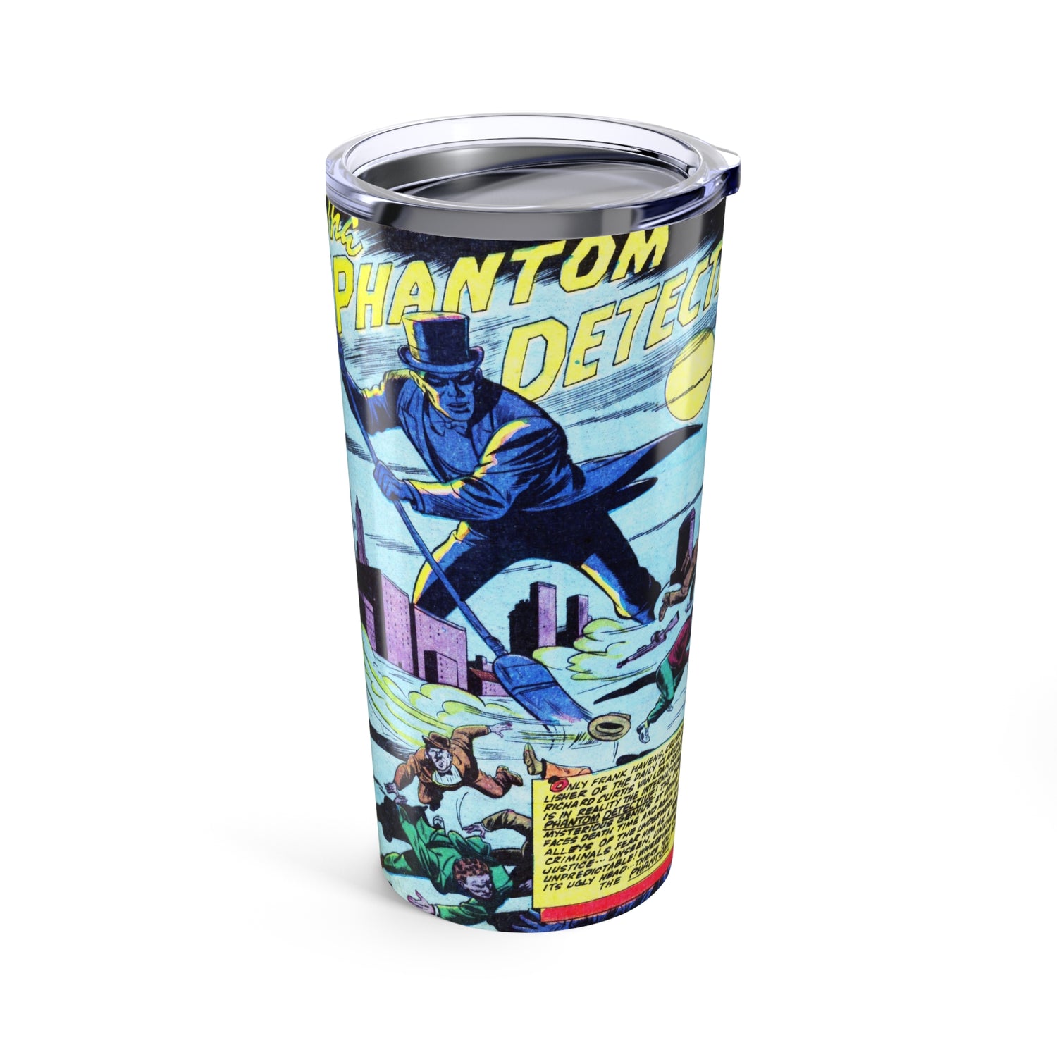 Vintage Comic Art Double-Wall Tumbler 20oz - Old School Male 