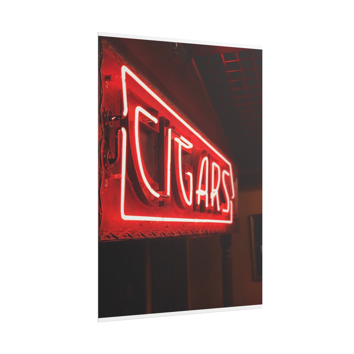 Neon Cigar Sign Poster