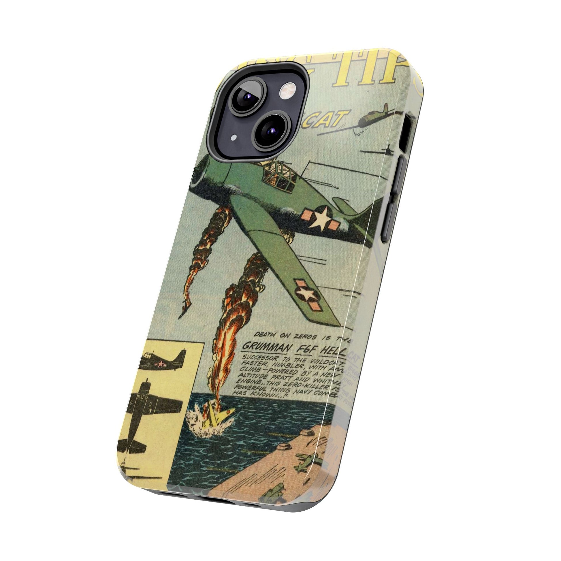 Retro Wings Comic Page Tough Phone Cases - Old School Male 