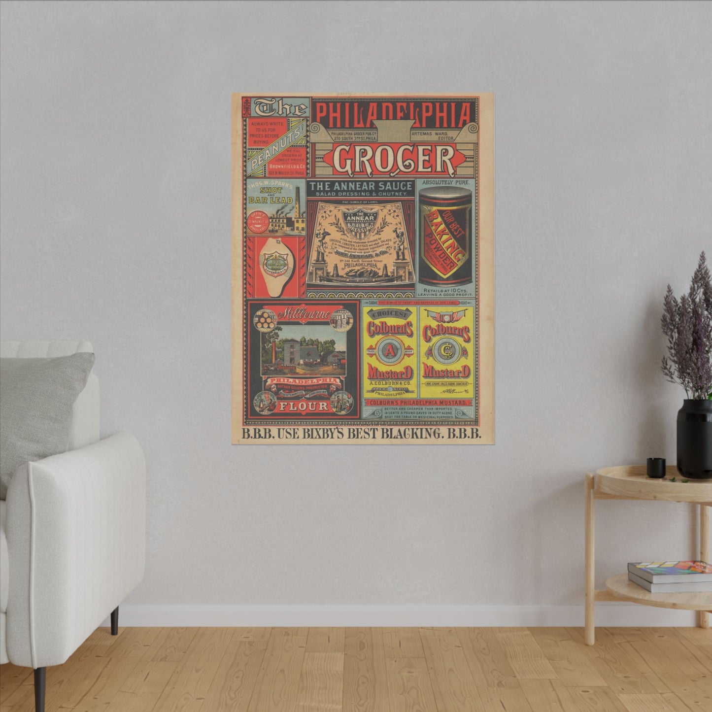 Vintage Grocery Store Canvas Art Print