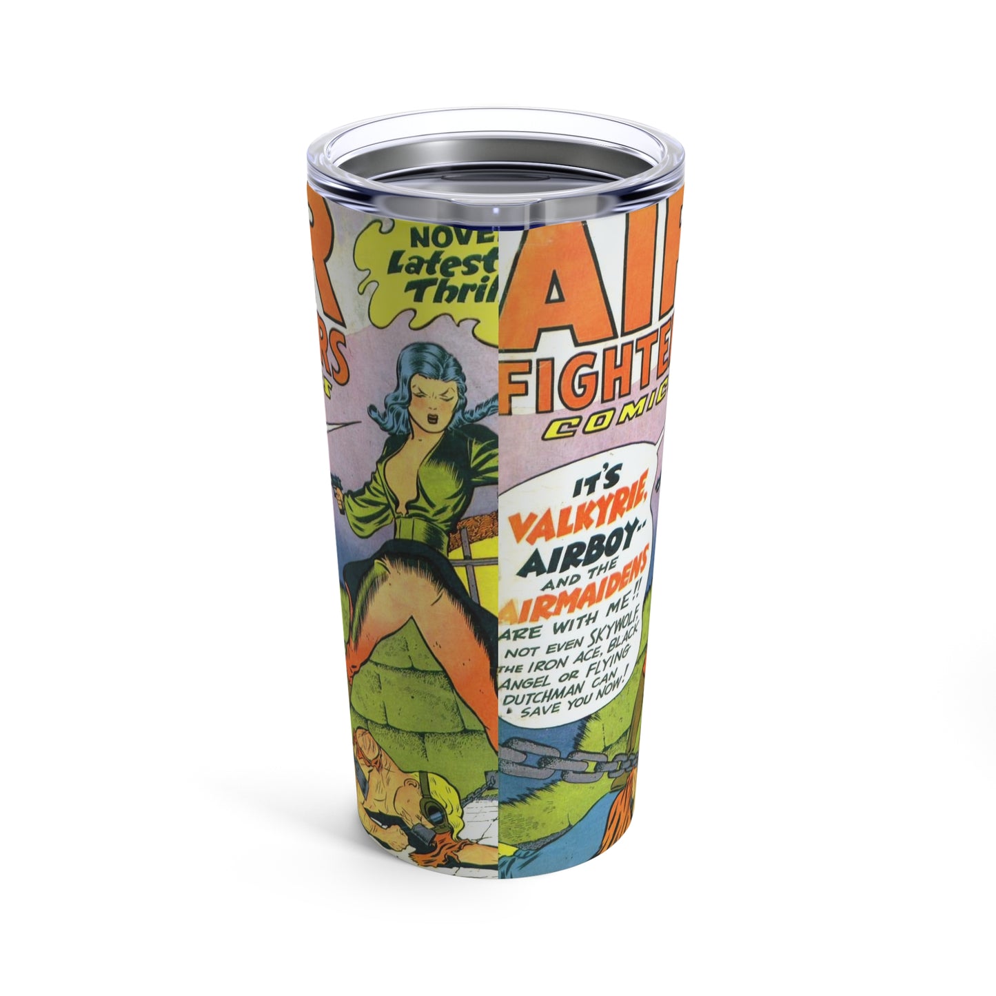 Vintage Air Fighters 20oz Comic Cover Tumbler