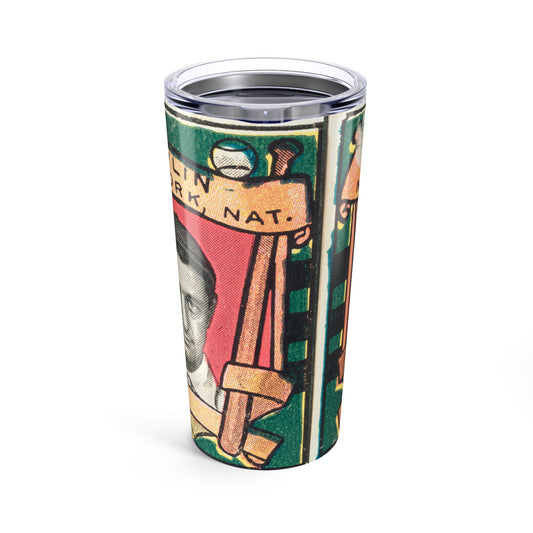 Retro Baseball Player Stainless Steel Tumbler 20oz - Old School Male 