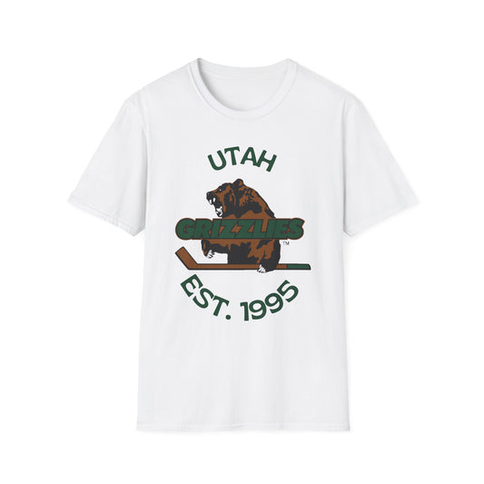 Utah Grizzlies Unisex Softstyle T-Shirt - Old School Male 