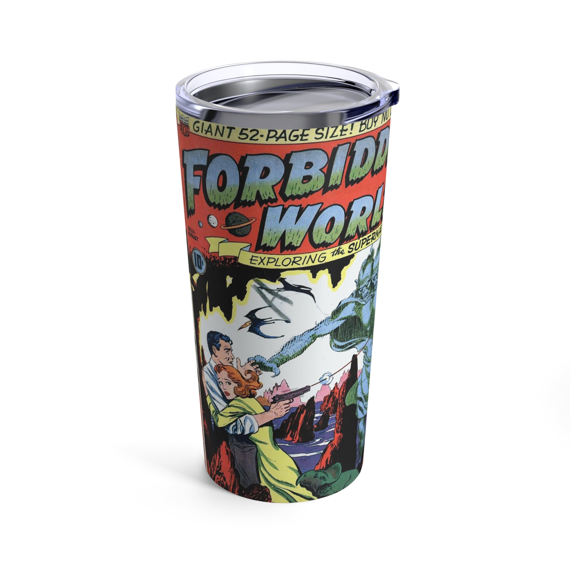 Vintage Sci-Fi Comic Book Inspired 20oz Tumbler - Old School Male 