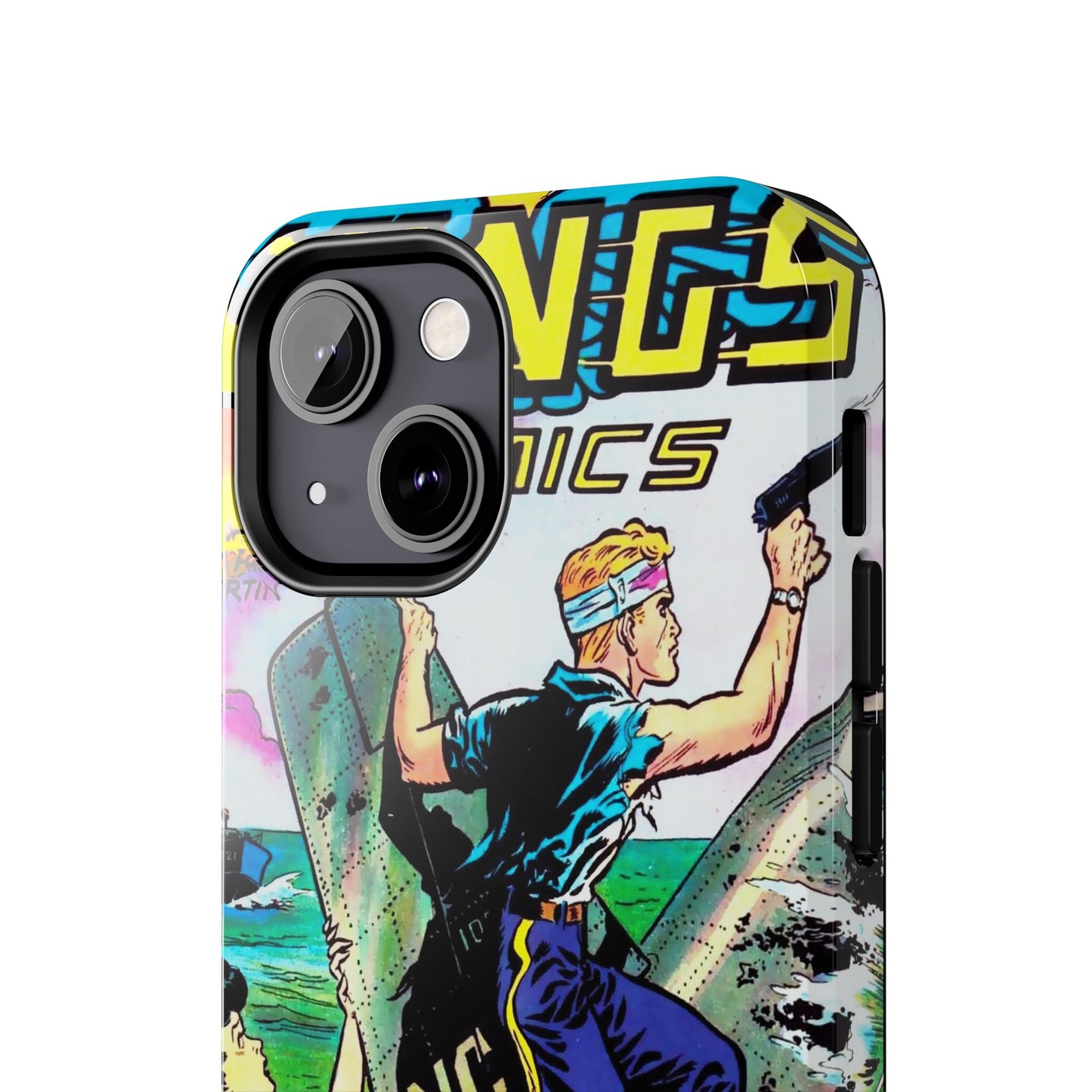 Retro Wings Comics Cover Tough Phone Cases - Old School Male 