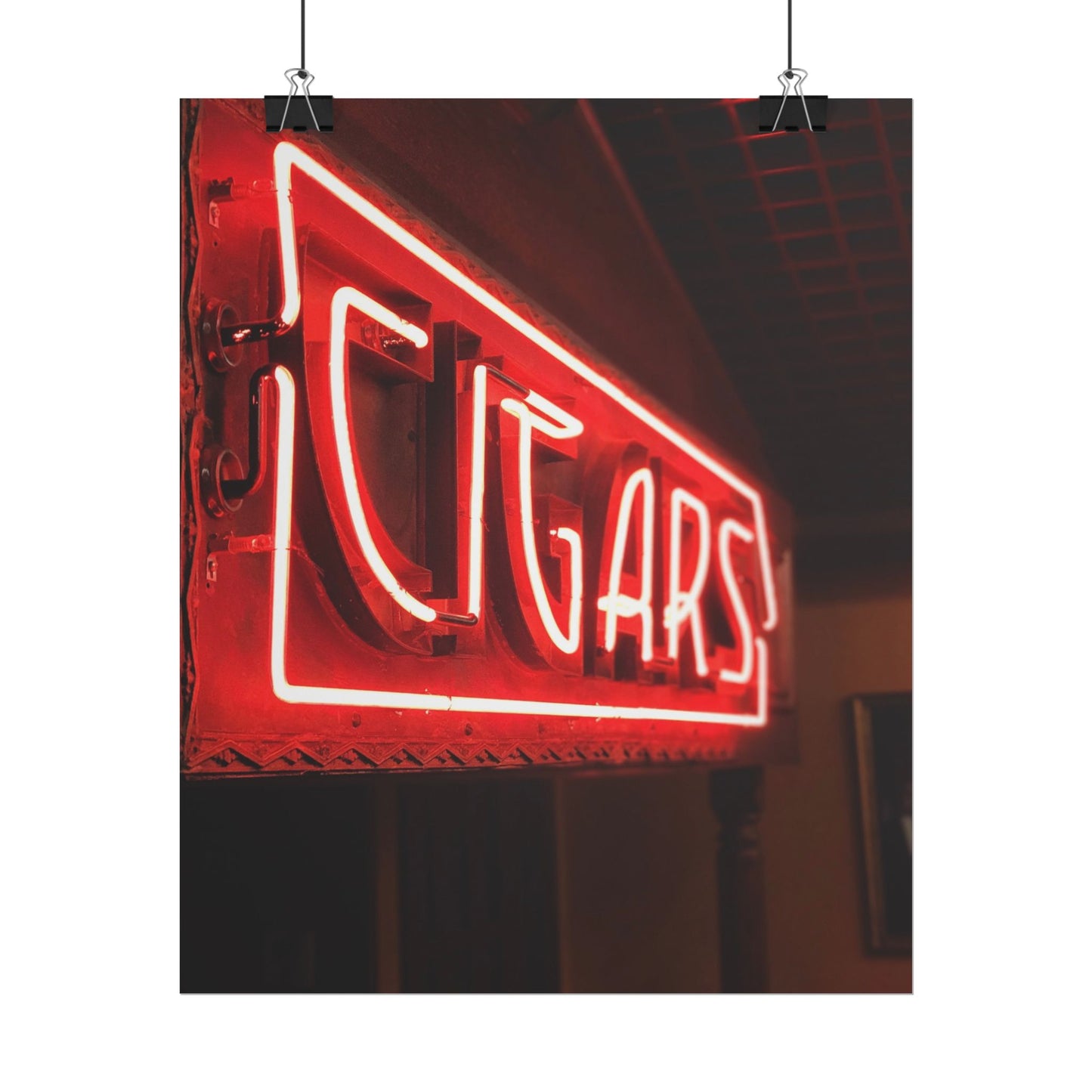 Neon Cigar Sign Poster