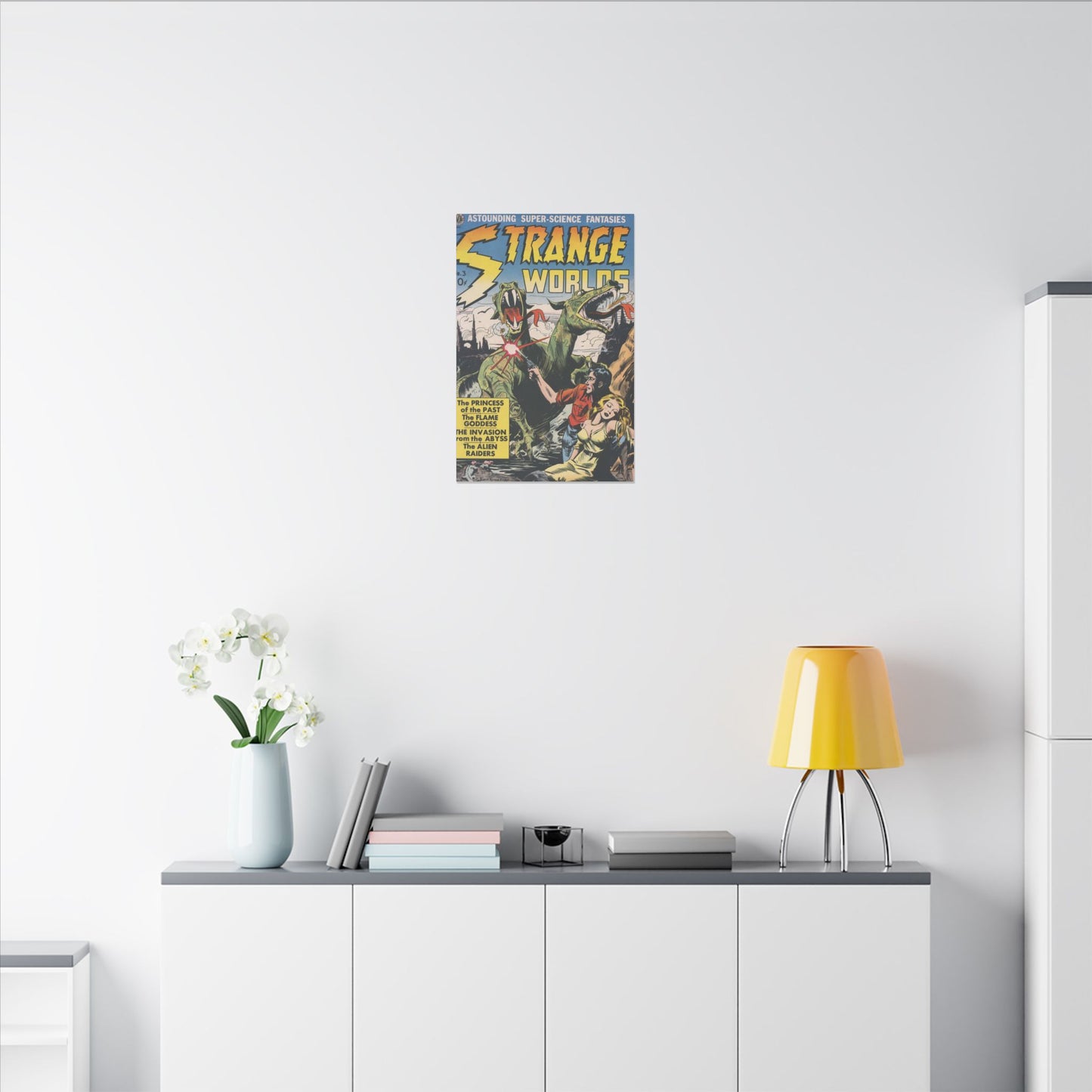 Vintage Inspired Canvas Art - Enigmatic Retro Worlds Print