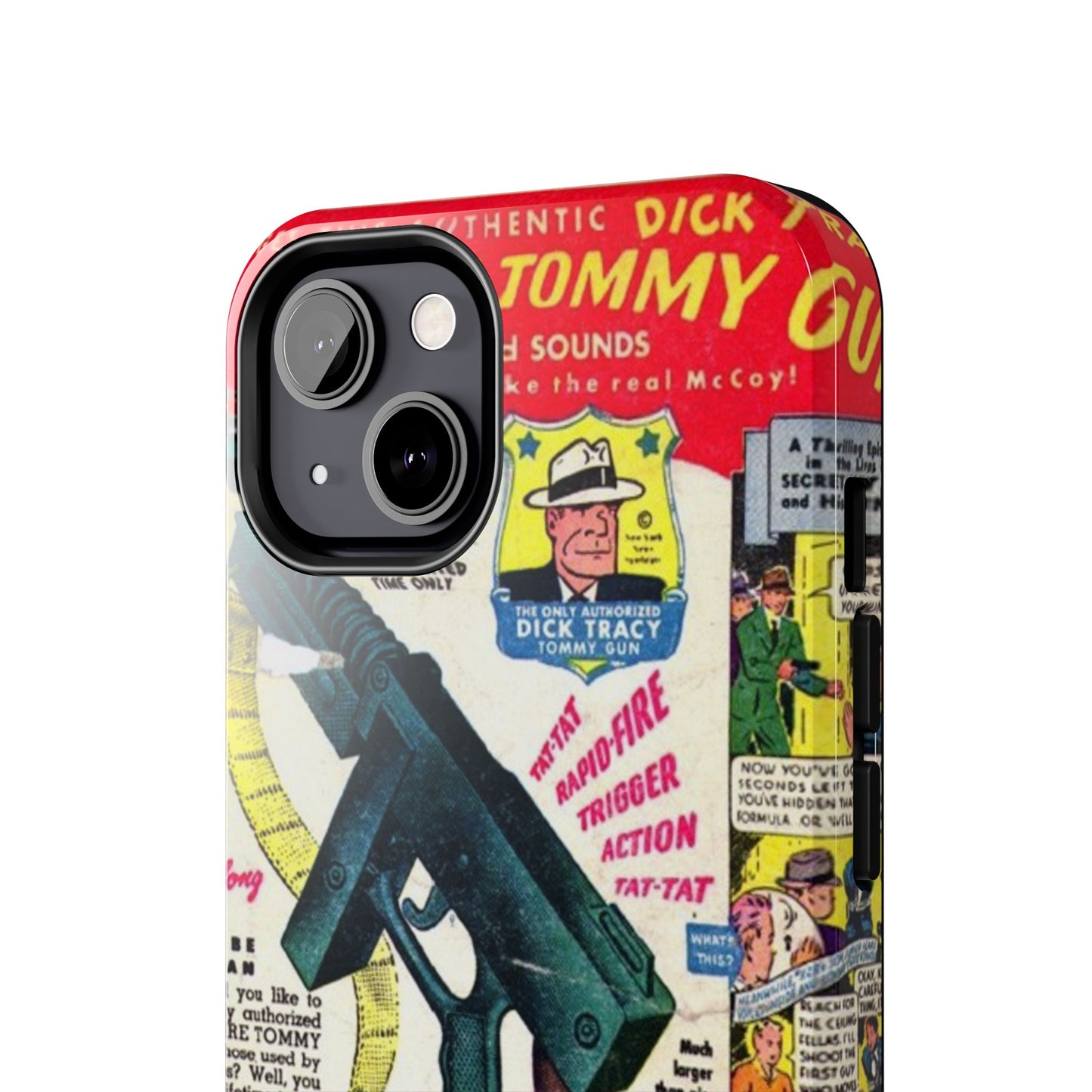 Dick Tracy Tommy Gun Vintage-Inspired Tough Phone Cases - Old School Male 