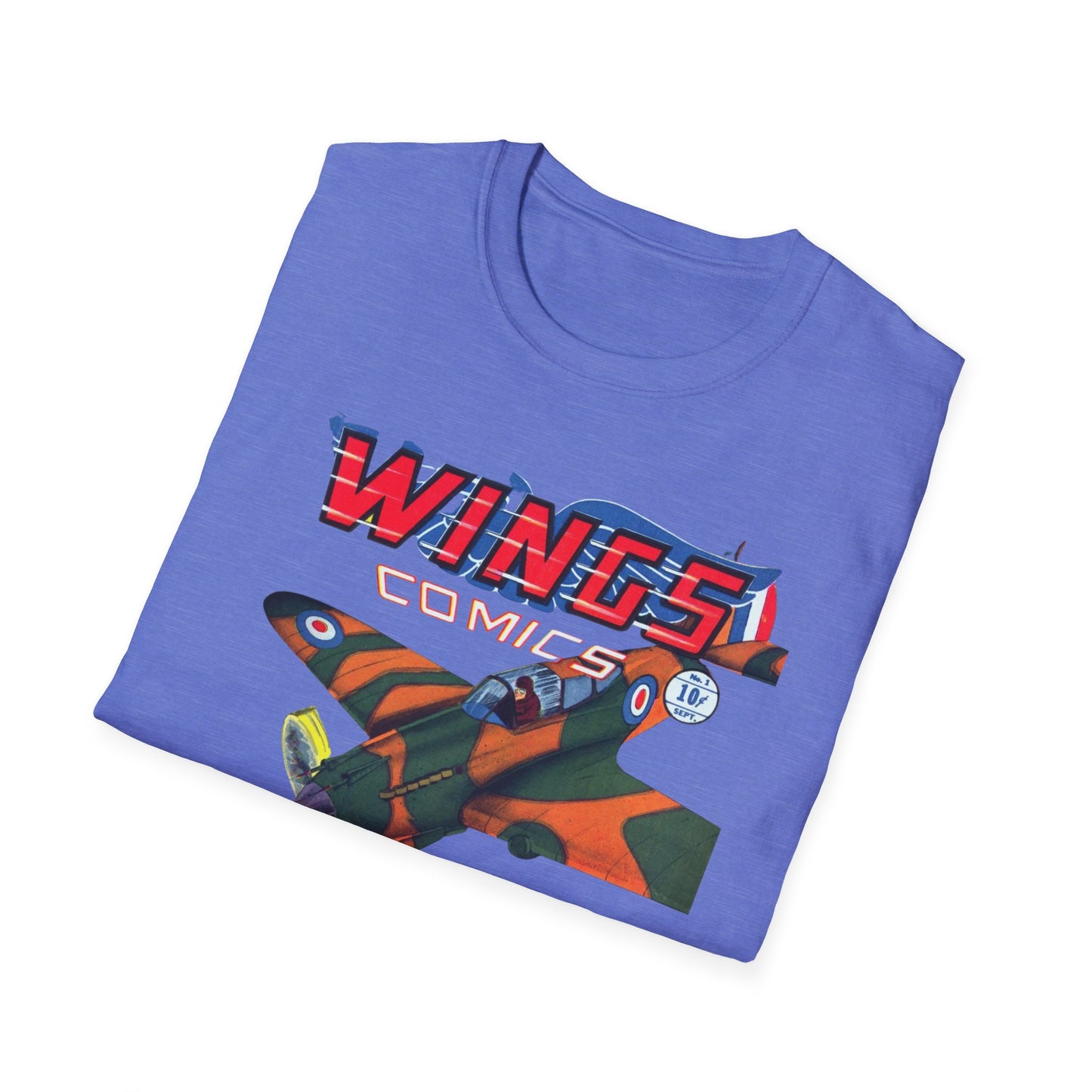 Retro Wings Comics Tee - 100% Cotton Classic Fit T-Shirt for Comic Fans and Vintage Lovers