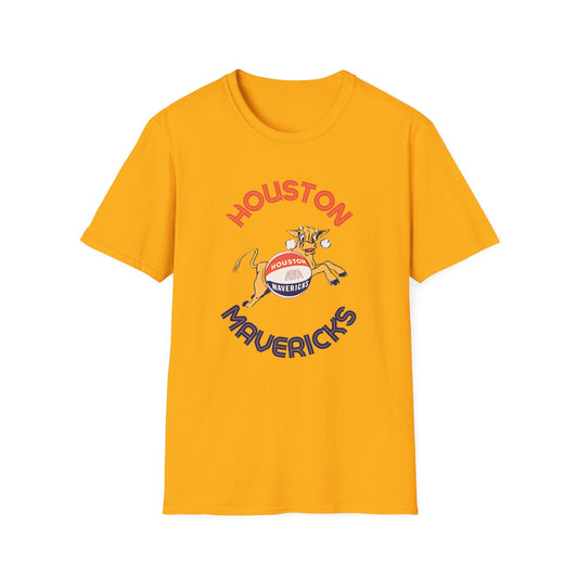 Houston Mavericks Unisex Softstyle T-Shirt - Old School Male 