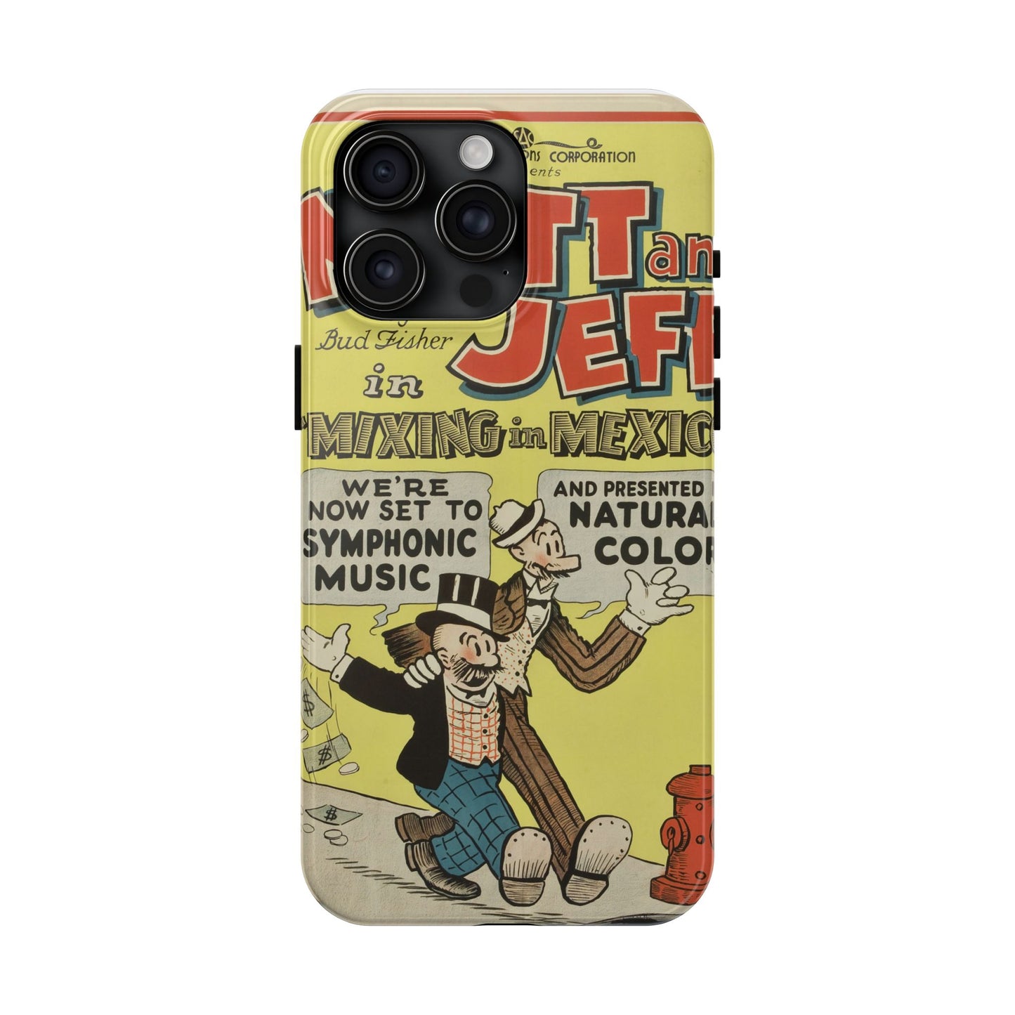 Durable Mutt and Jeff Phone Protection Cases - Old School Male 