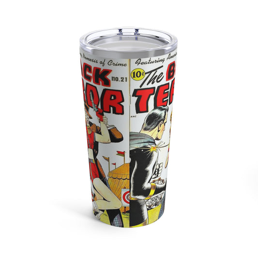 Vintage Black Terror Comic Cover 20oz Tumbler - Old School Male 