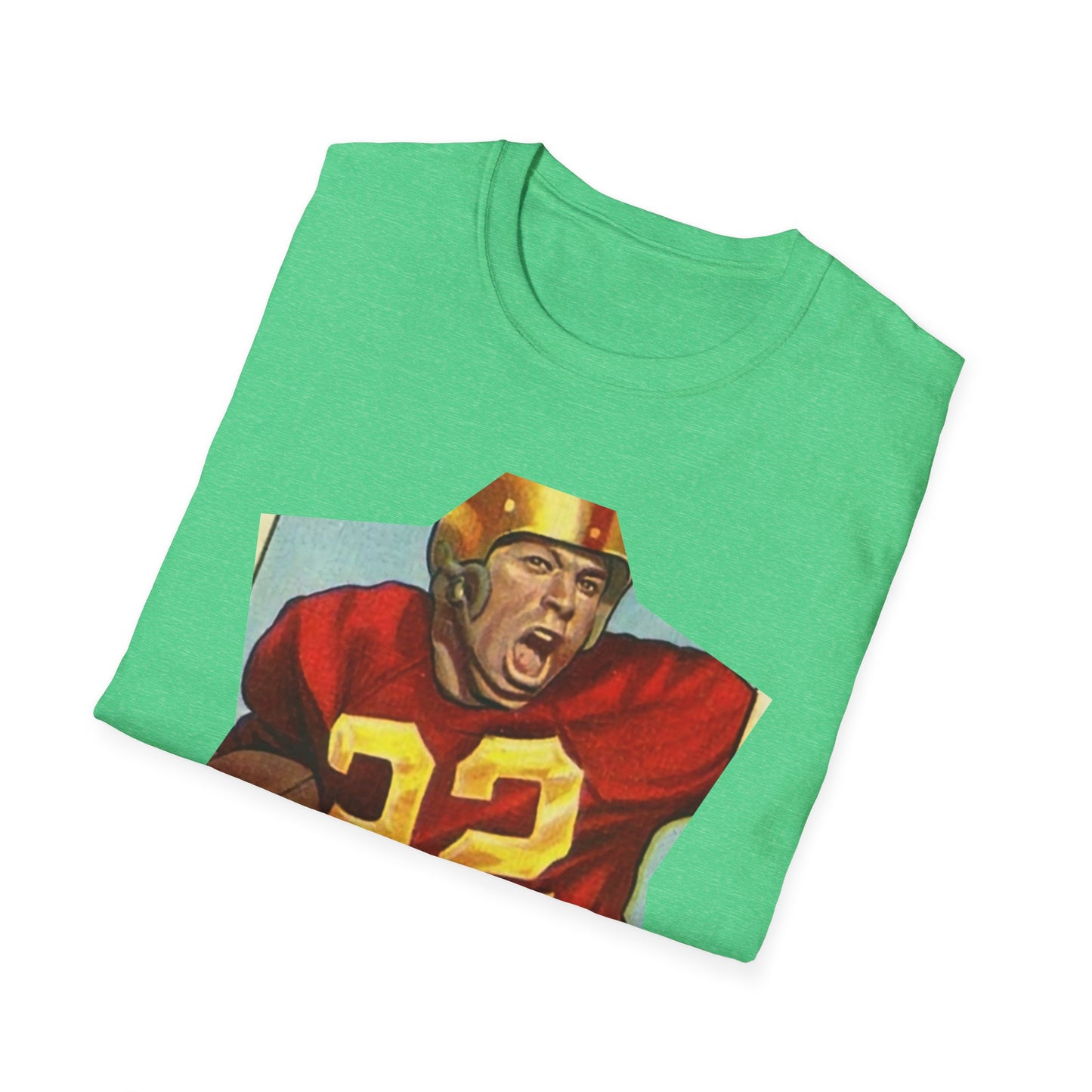 Retro Charlie Justice Football Legend Unisex Softstyle Tee - Old School Male 