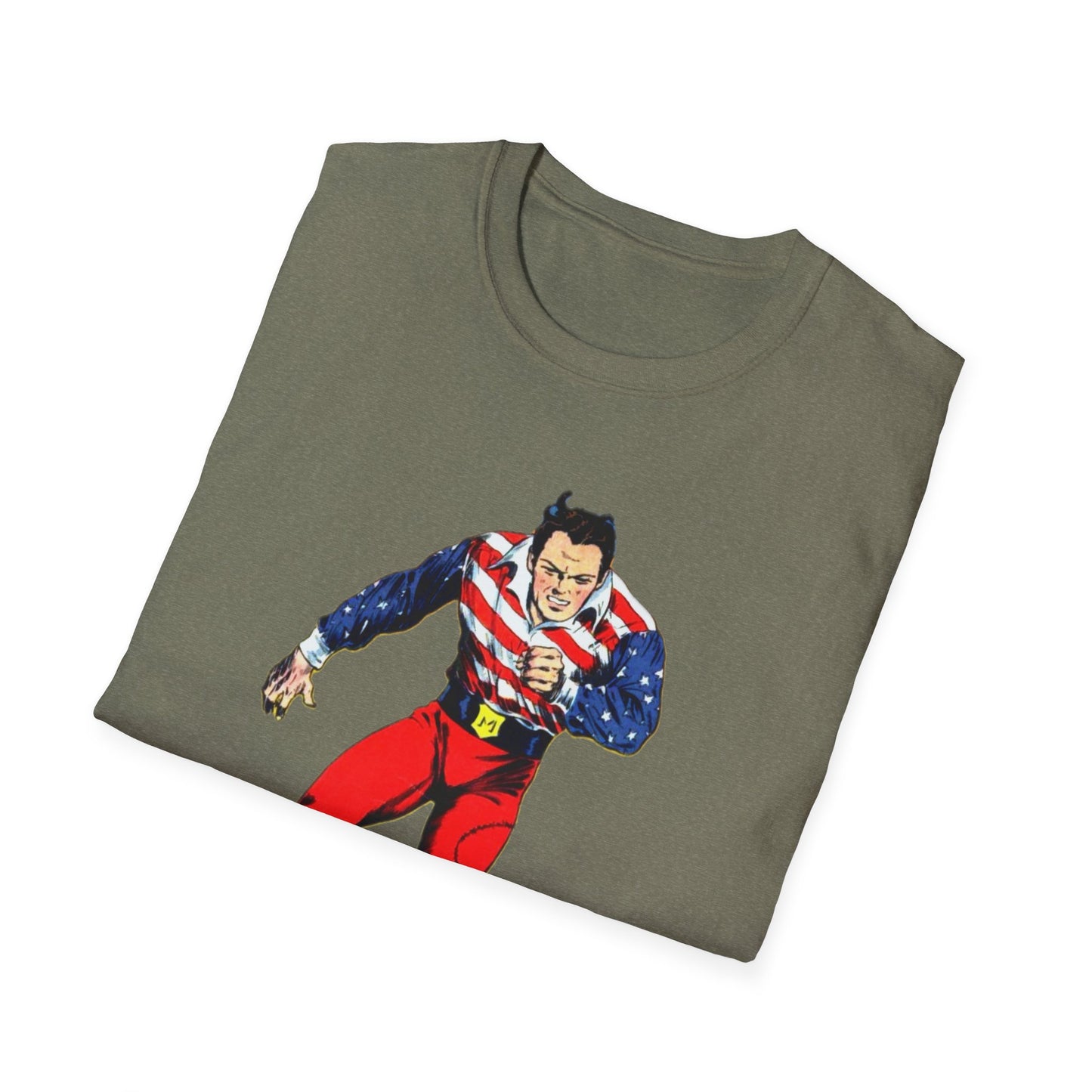 Vintage American Superhero Comic Tee - Nostalgic Graphic T-Shirt