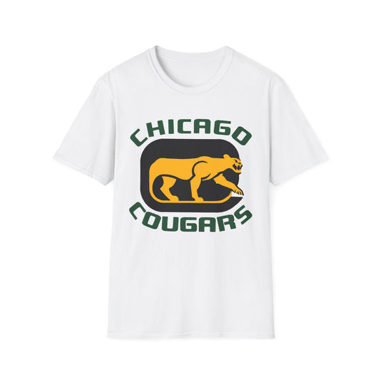 Chicago Cougars Unisex Softstyle T-Shirt - Old School Male 