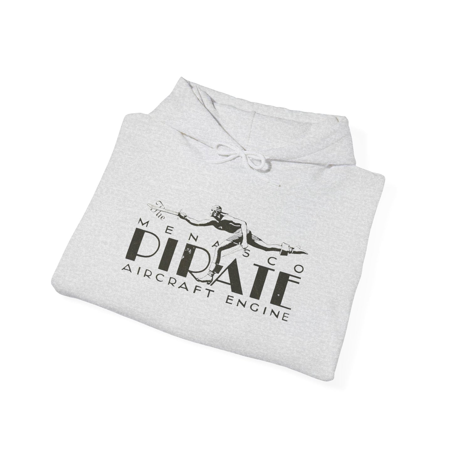 Pirate Aircraft Engines Hoodie - Cozy Unisex Sweatshirt with Kangaroo Pouch & Adjustable Hood