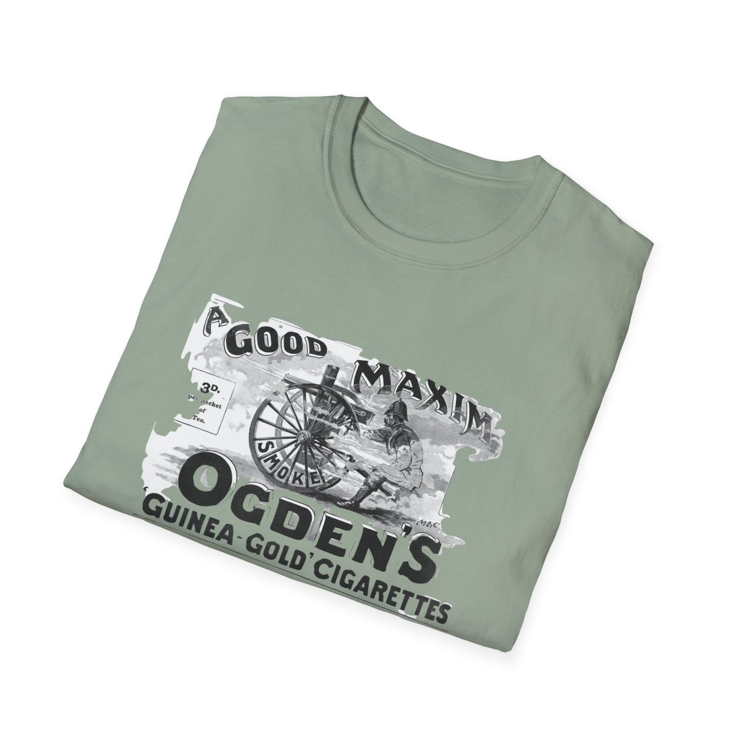 Retro Vintage Ogden's Cigarette Ad T-Shirt - 100% Cotton, Classic Fit, Perfect for Themed Events