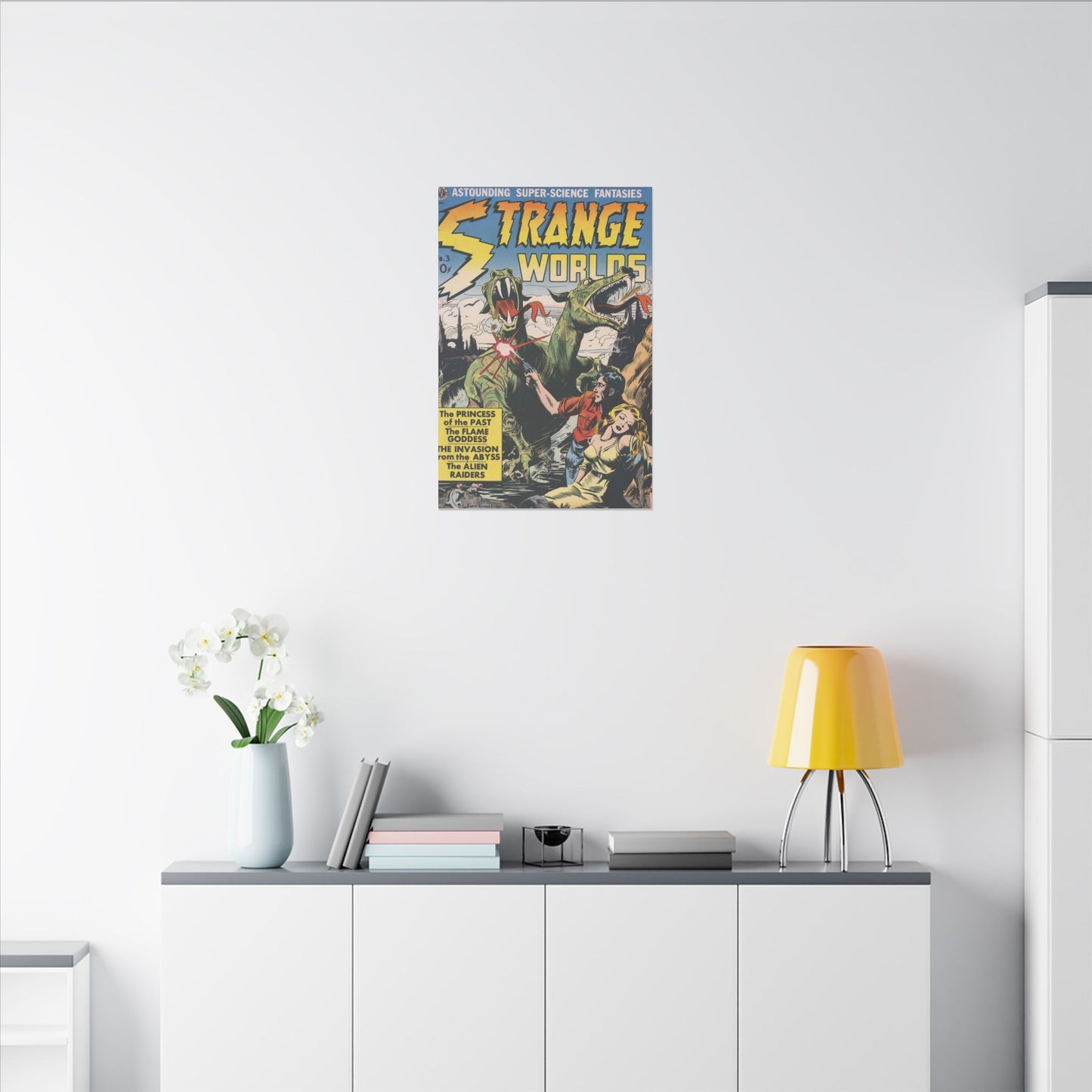 Vintage Inspired Canvas Art - Enigmatic Retro Worlds Print