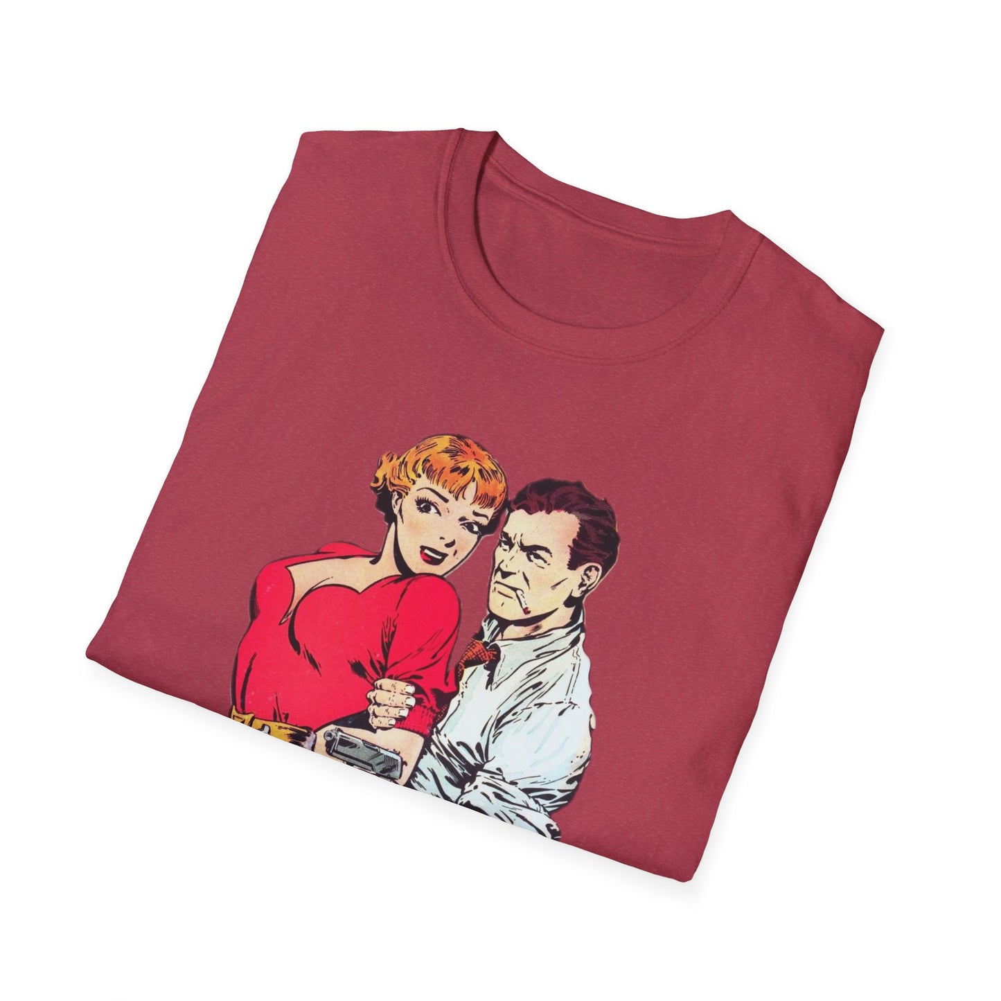 Vintage Comic Style Unisex T-Shirt Featuring Dynamic Duo