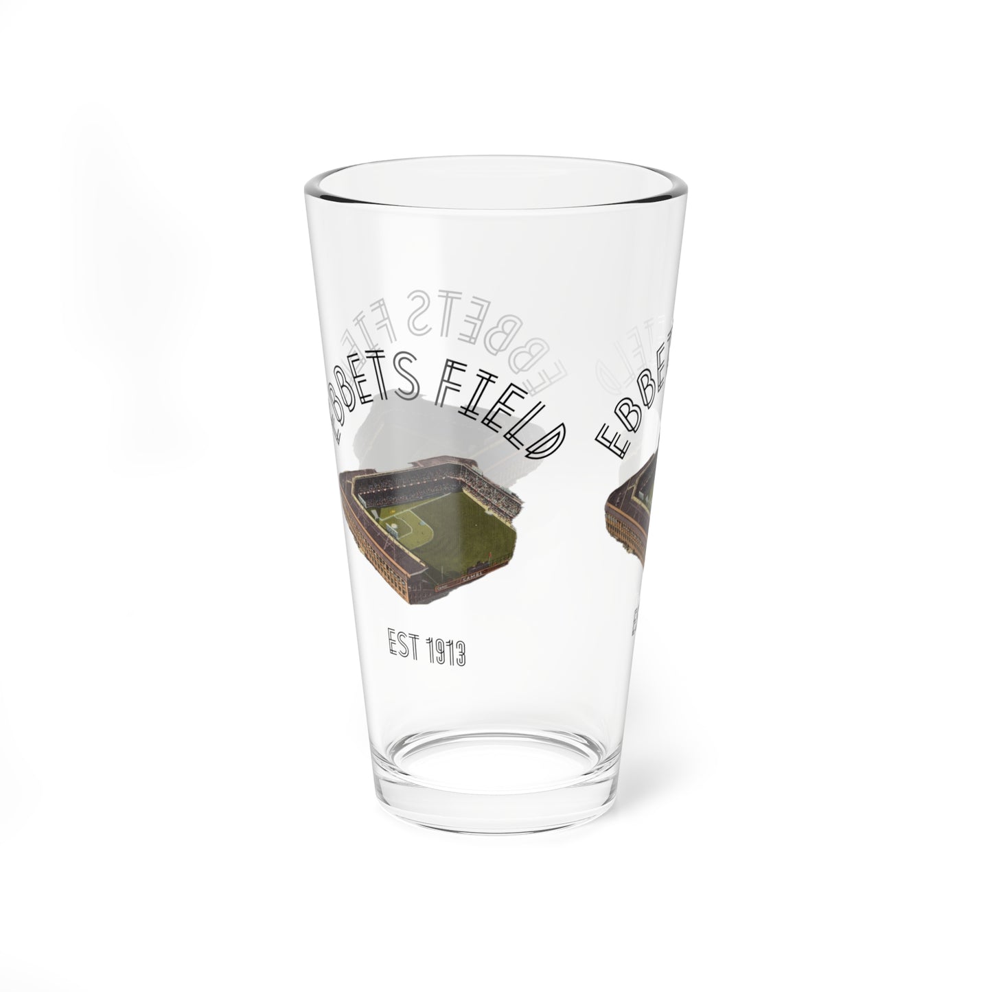 Retro Ebbets Field Baseball Pint Glass