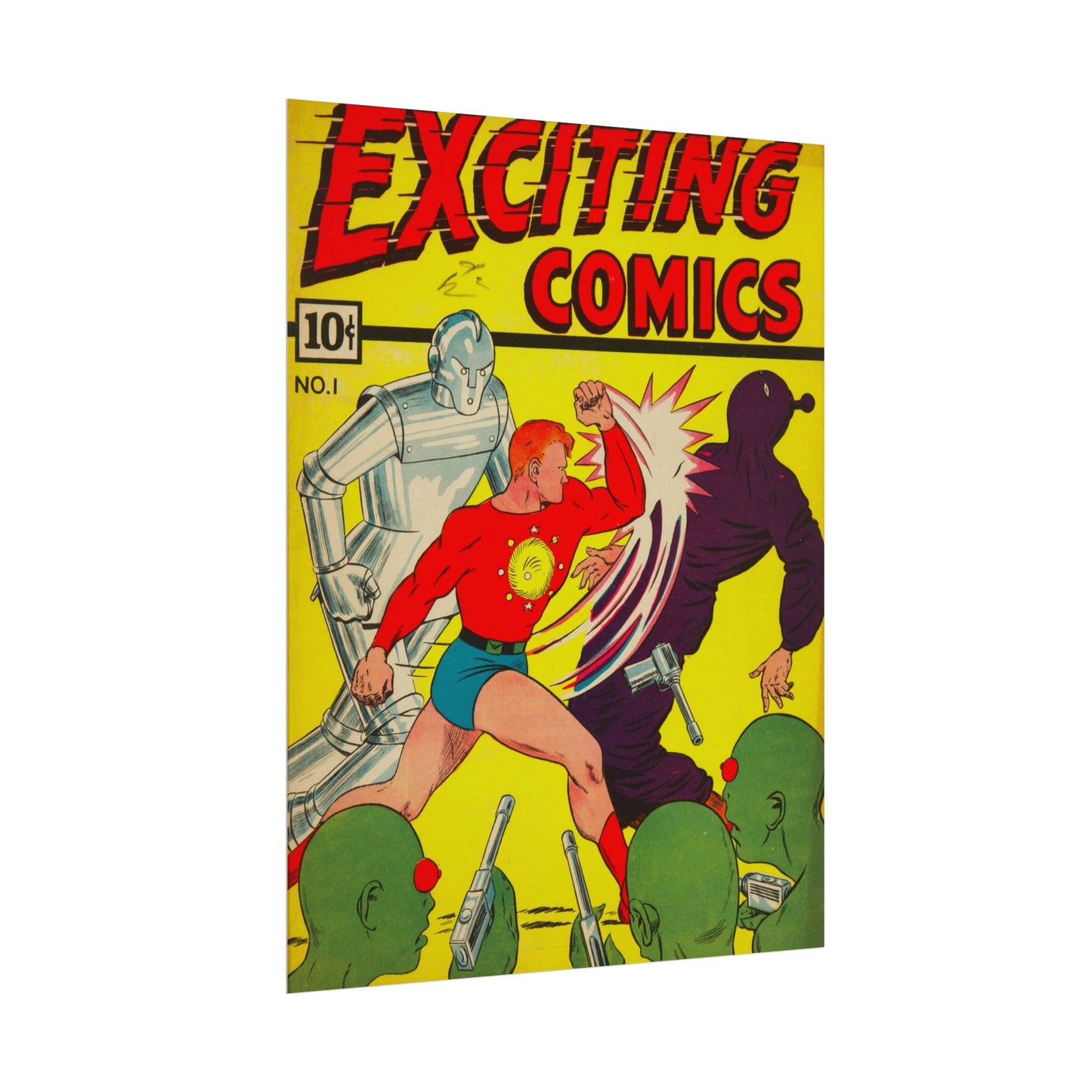 Exciting Comics Rolled Poster Print