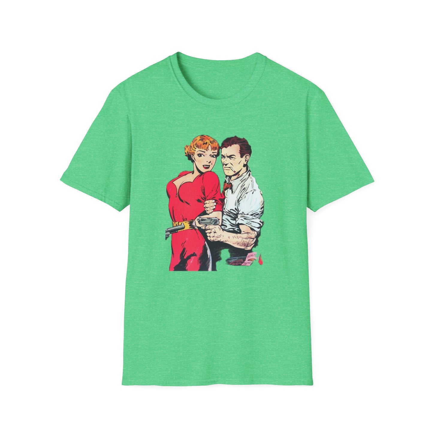 Vintage Comic Style Unisex T-Shirt Featuring Dynamic Duo