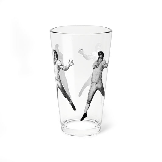 Dick Horn 16oz Crystal Clear Football Player Pint Glass