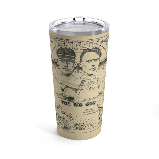 Retro Baseball Illustrated Tumbler - 20oz Double-Wall Insulated Drinkware - Old School Male 