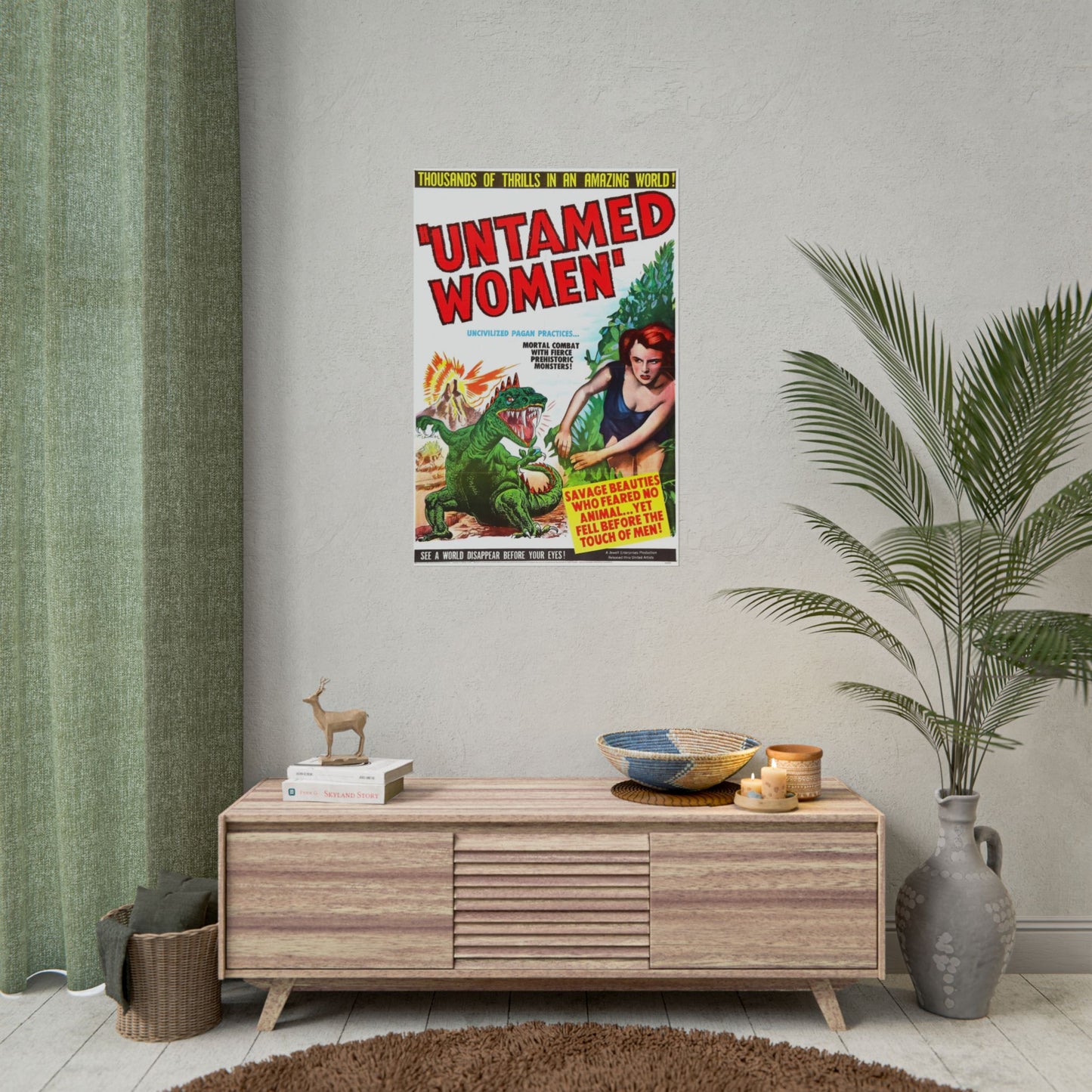 Untamed Women Comic Book Cover Retro Poster