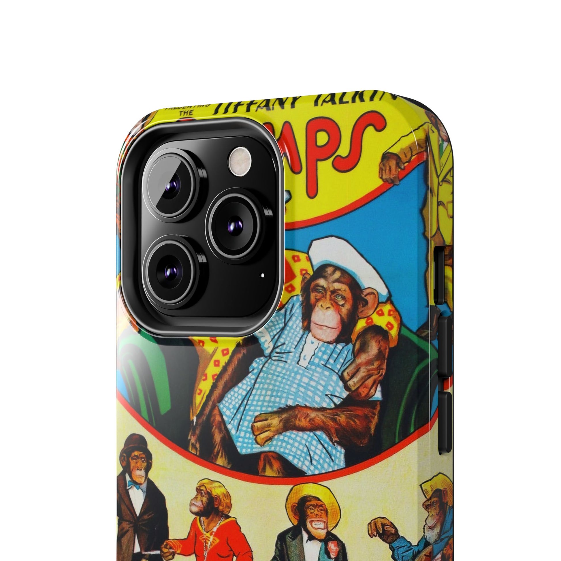 Humorous Chimpanzee-Themed Durable Phone Cases - Old School Male 