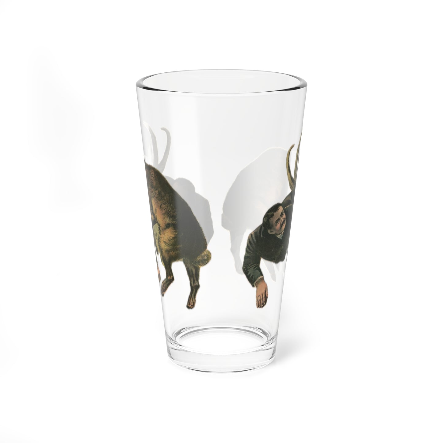 Hilarious Goat vs. Man 16oz Pint Glass