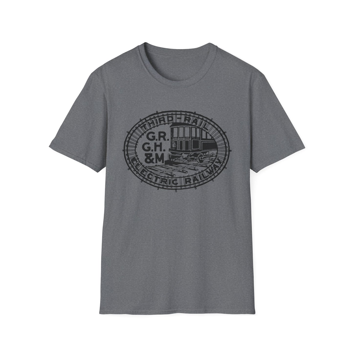 All Aboard The Style Express! Vintage Railroad Logo T-Shirt - 100% Cotton Comfort for Train Lovers!