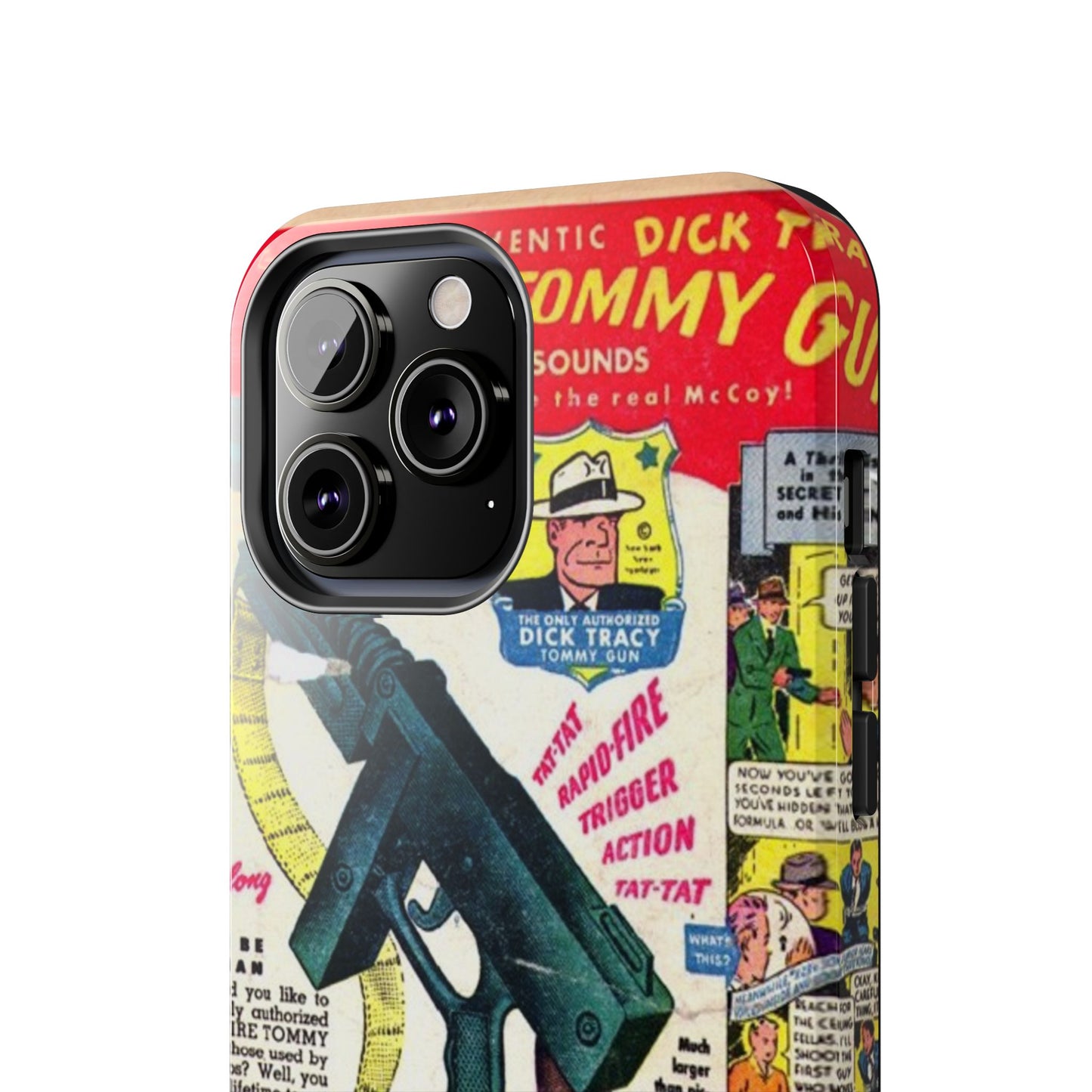 Dick Tracy Tommy Gun Vintage-Inspired Tough Phone Cases - Old School Male 