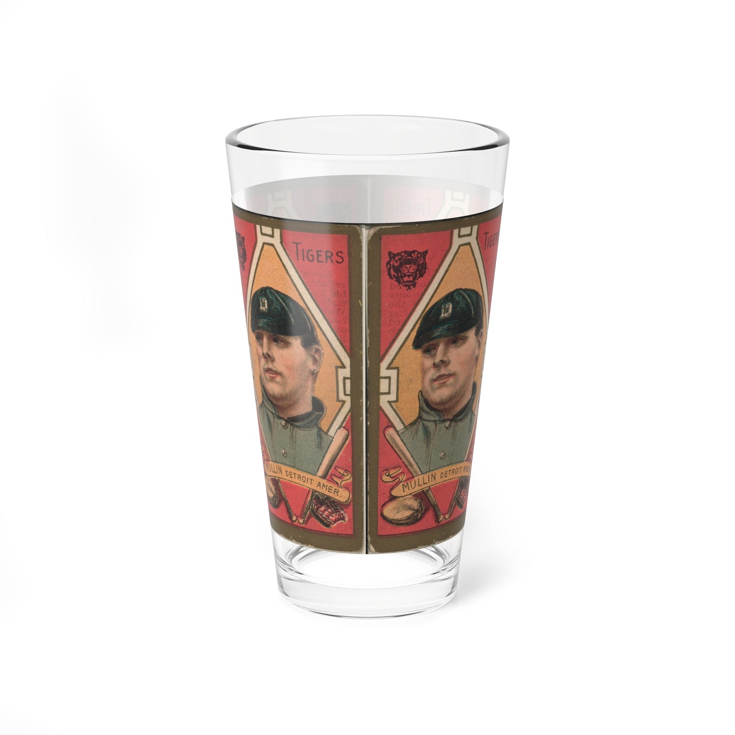 Retro Baseball Card Drinking Glass, 16oz