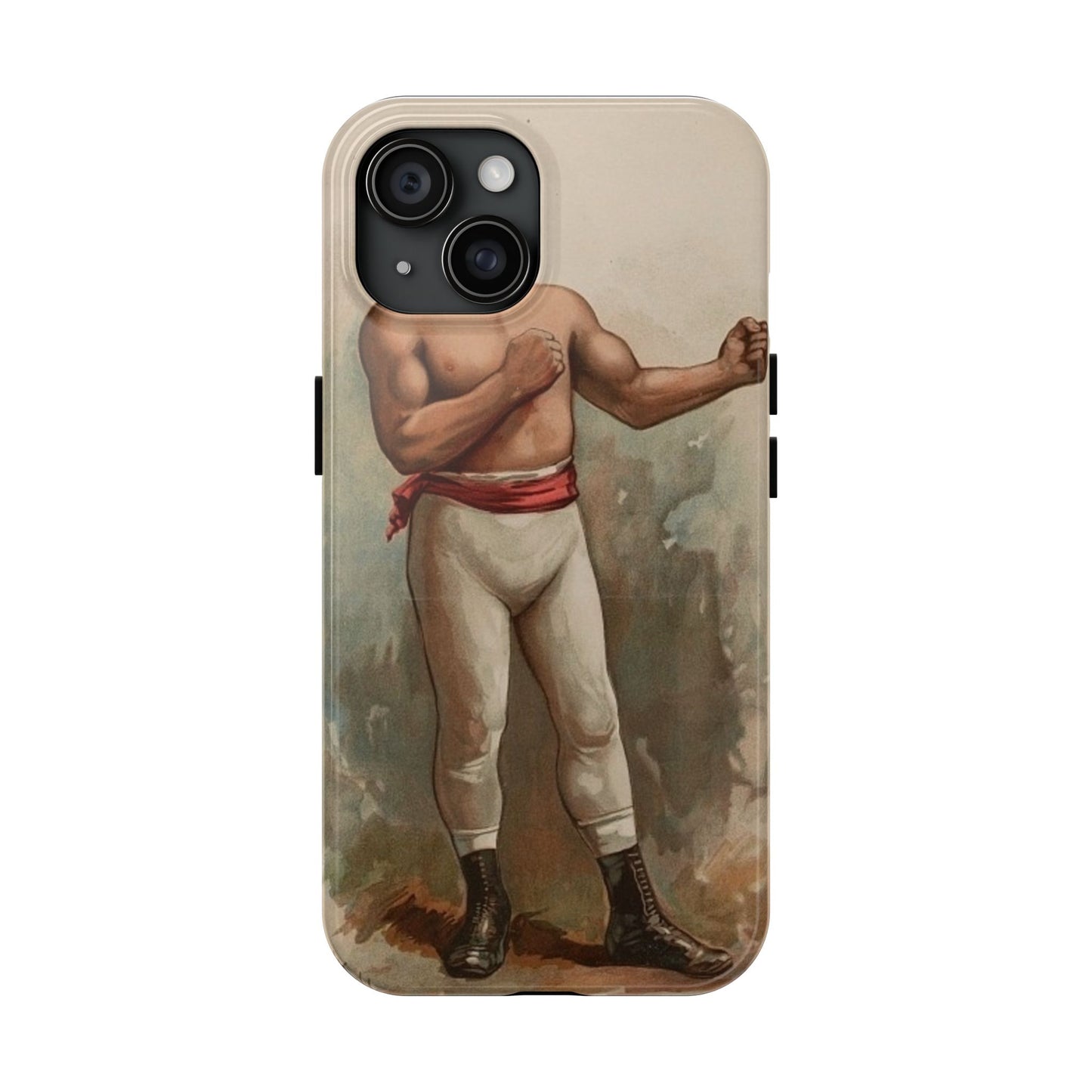 Retro Boxer Graphic Heavy-Duty Phone Cases - Old School Male 