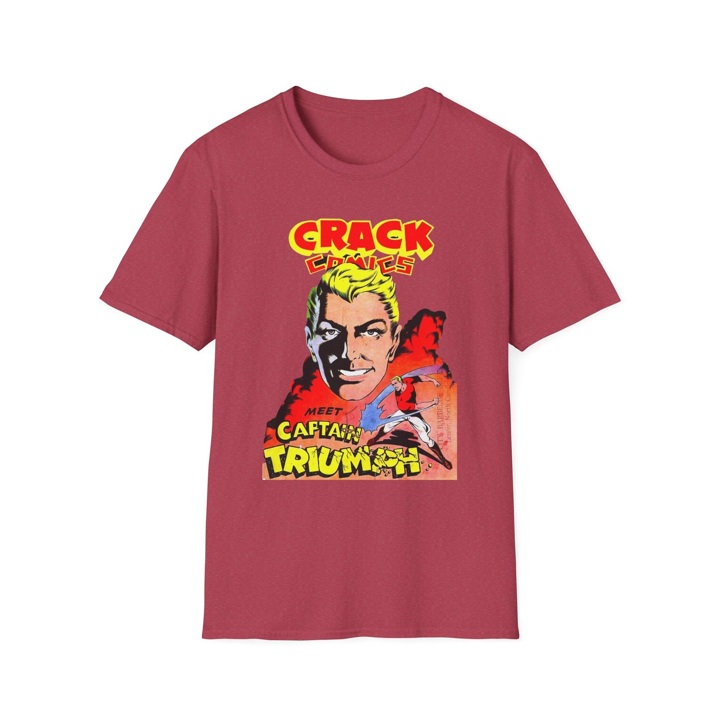 Vintage Comic T-Shirt - Retro Crack Design in Soft 100% Cotton for Comic Fans